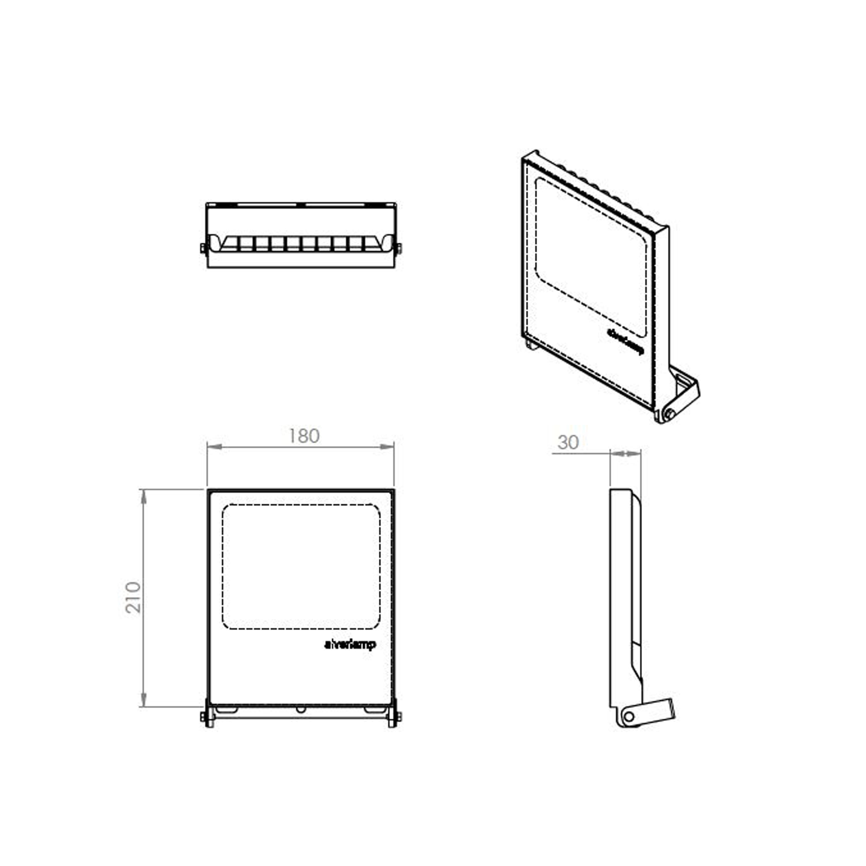 Proyector exterior led proyector l7pro 50w 6000k blanco