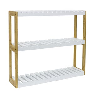 Mueble columna colgar de baño Poolede 35 cm ancho color Bambú - Comprar  online al mejor precio.