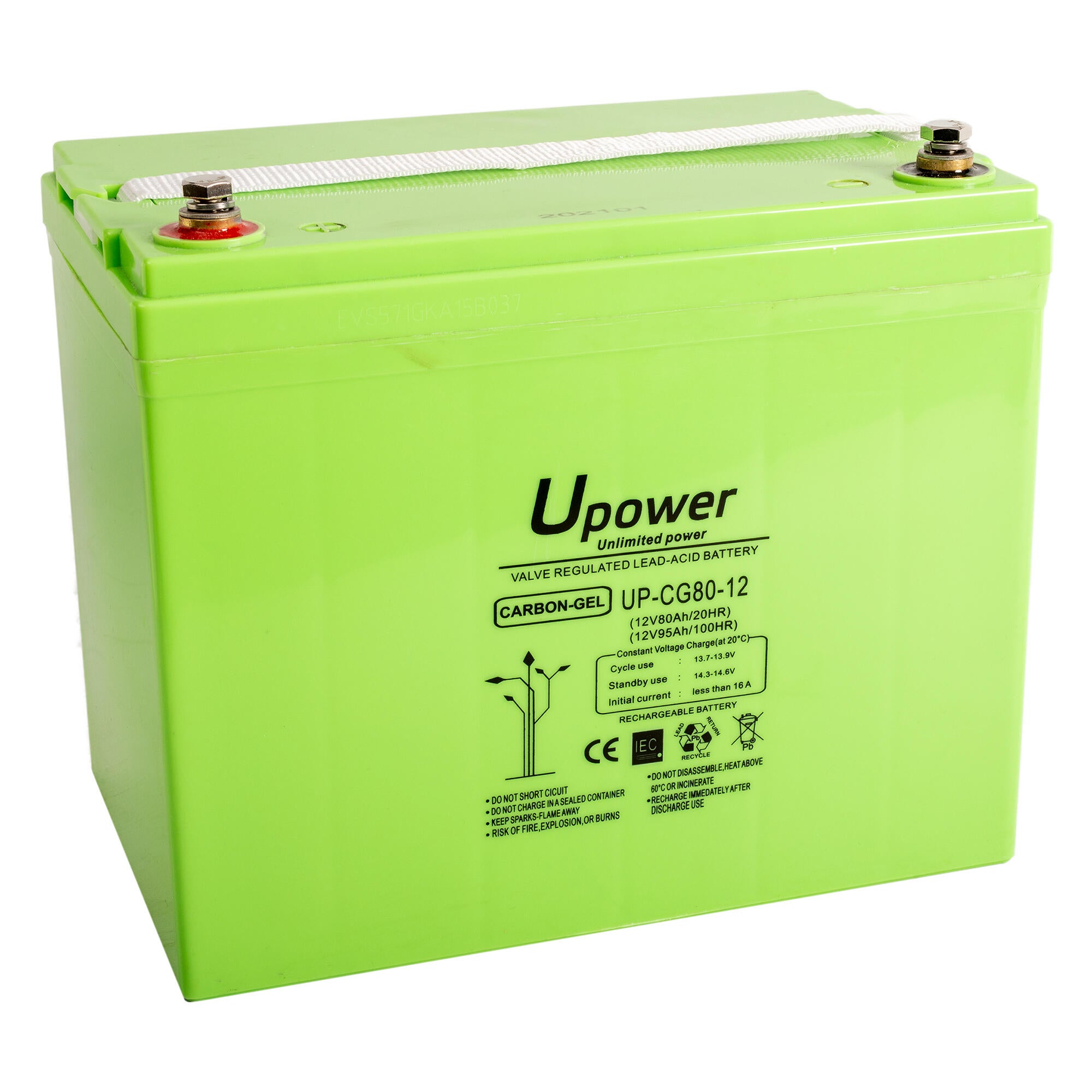 Batería solar de carbono gel U-POWER 12V 45Ah