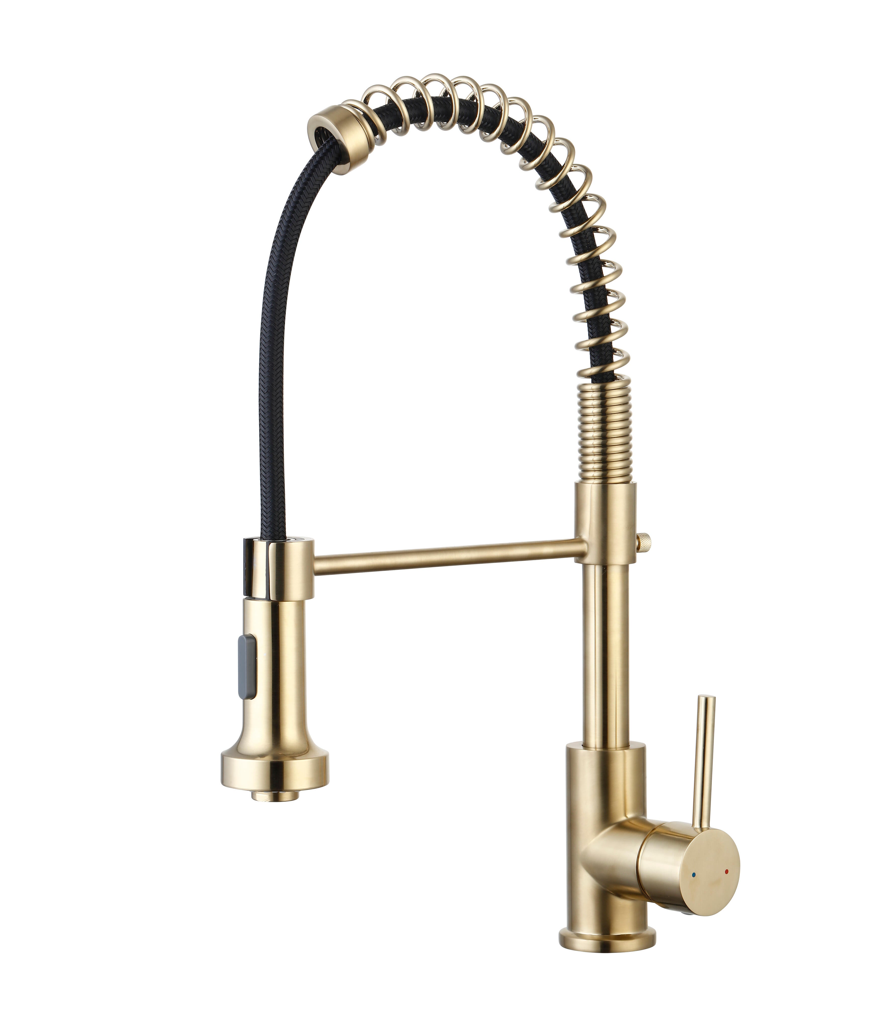 Grifo De Cocina Extraible Alto Ducha Essebagno Plimo En Oro Leroy Merlin