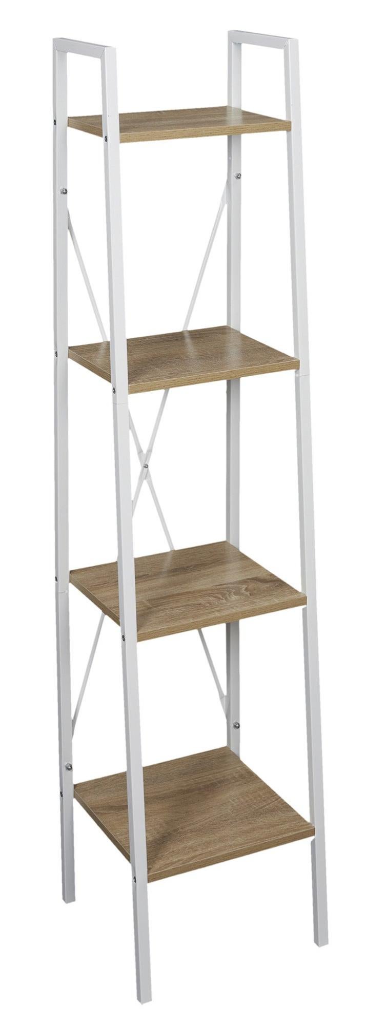 Estantería metálica en kit madera blanco de 148x32.5x34cm de la marca Sin marca Estantería metálica en kit madera blanco de 148x32.5x34cm de la marca Sin marca