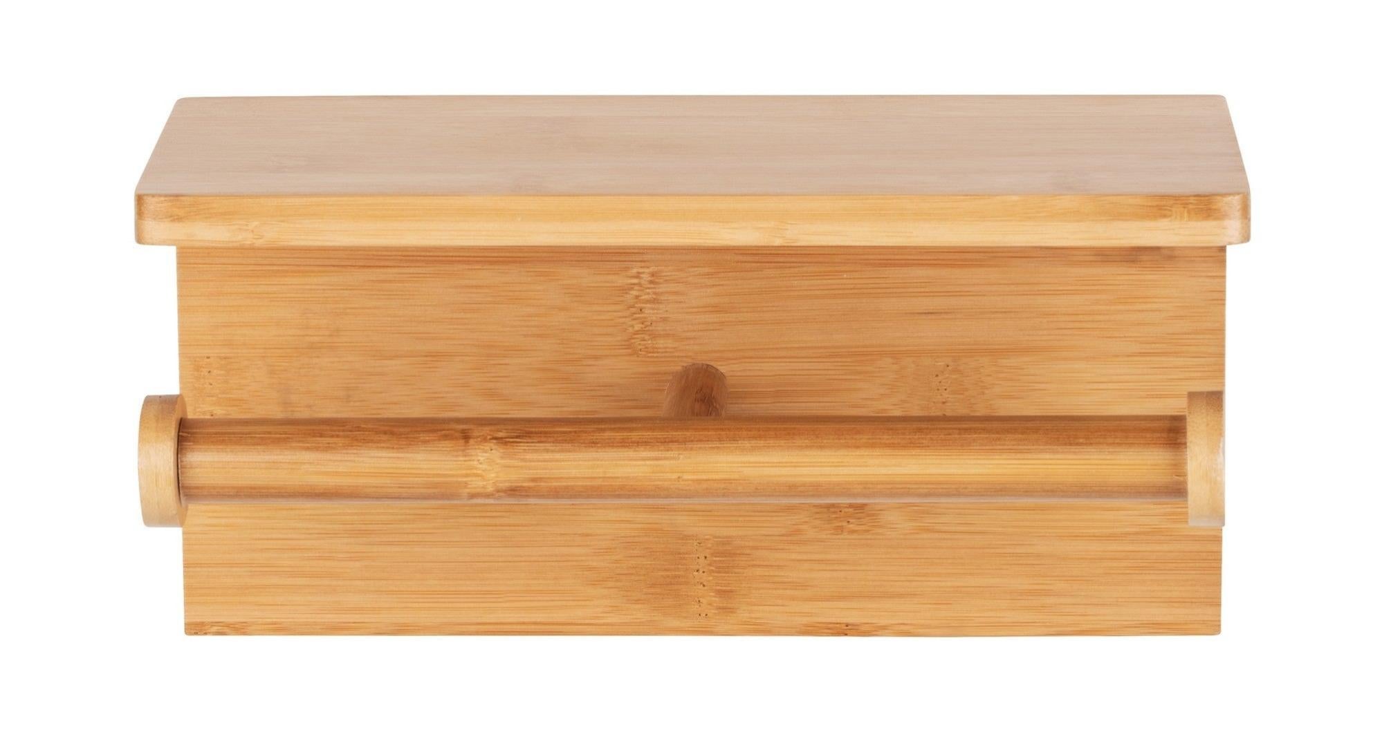 Portarrollo wc bambusa madera aspecto madera 25x13 cm