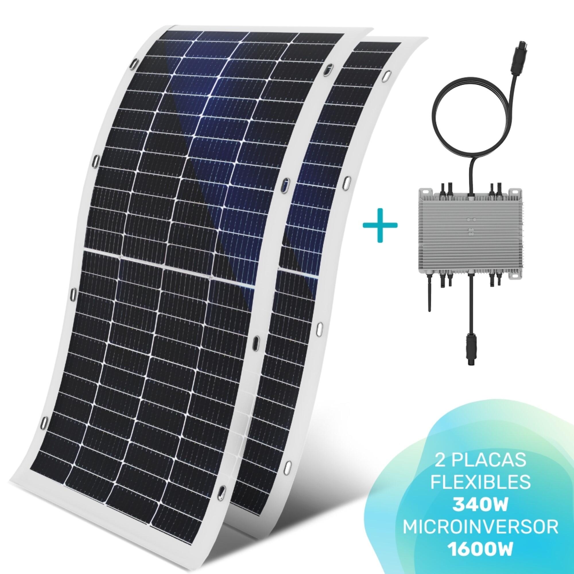 Kit 2 paneles solares auto-enchufables para balcón taurus 700w