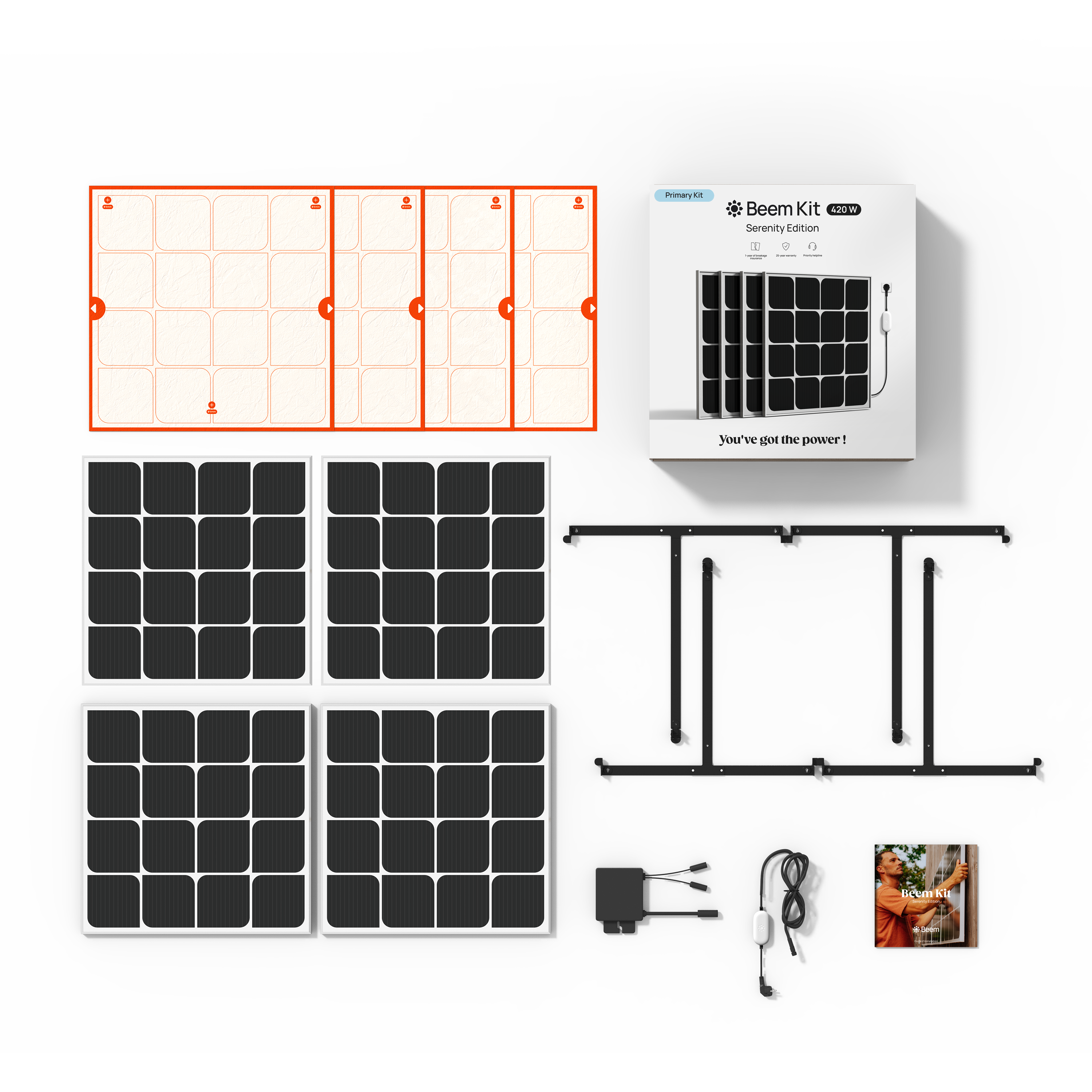 Kit de panel solar rígido enchufable beem 420w
