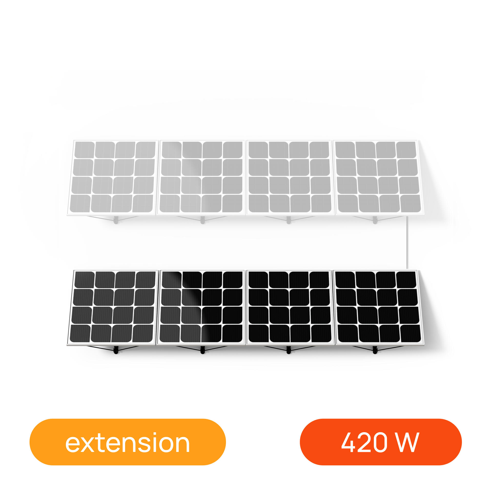 Kit de ampliación fotovoltaico extensible enchufable beem 420w