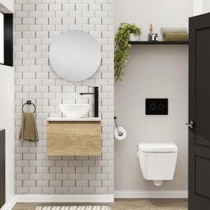 Mueble de baño con lavabo Nica blanco 50x29 cm
