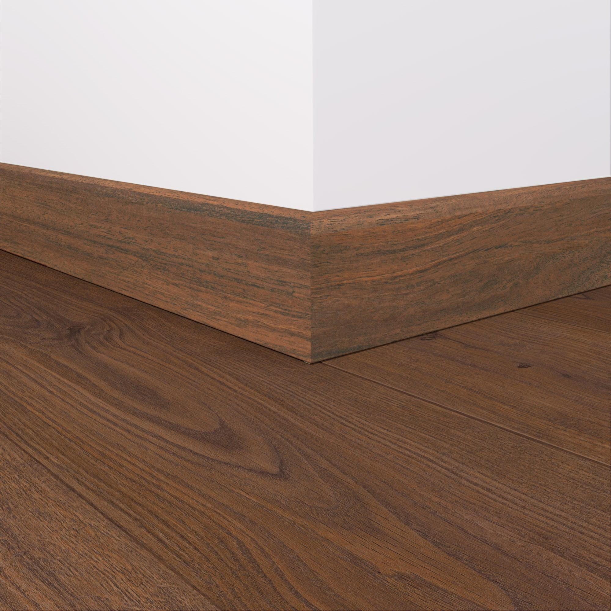 Rodapie Rodapié de mdf revestido melamina ARTENS color marrón 2.4 m OSC420 ...