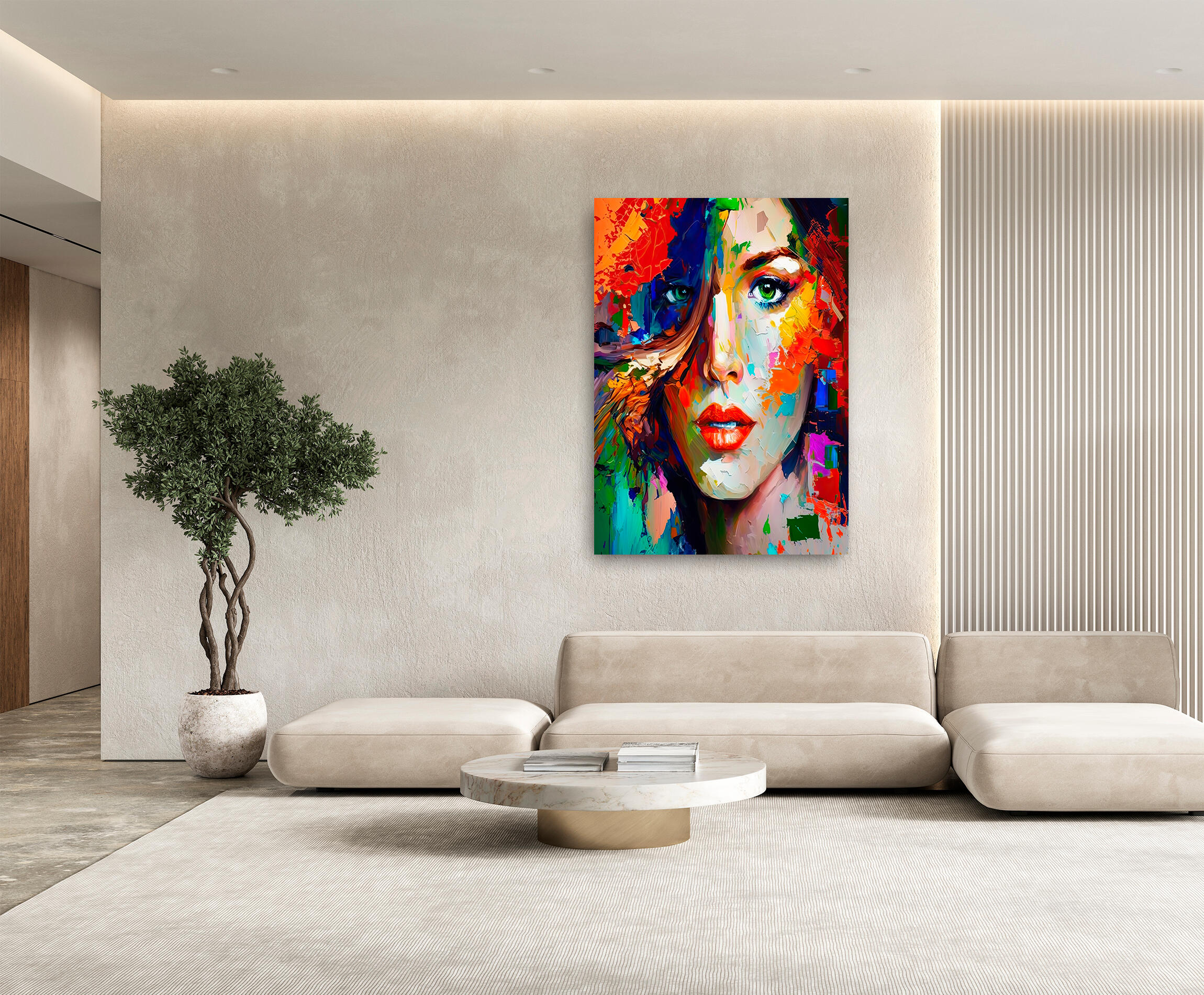 Pintura impresa sin marco woman art 100x140cm