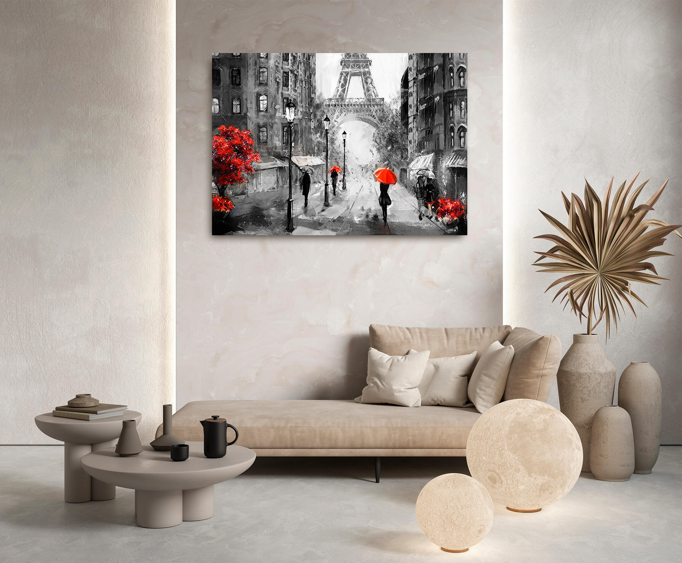 Pintura impresa sin marco paseo paris 100x140cm