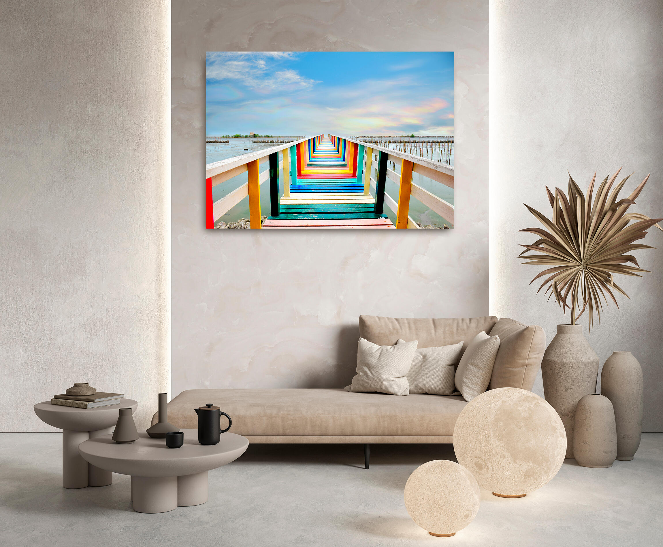 Pintura impresa sin marco paseo colores 100x140cm