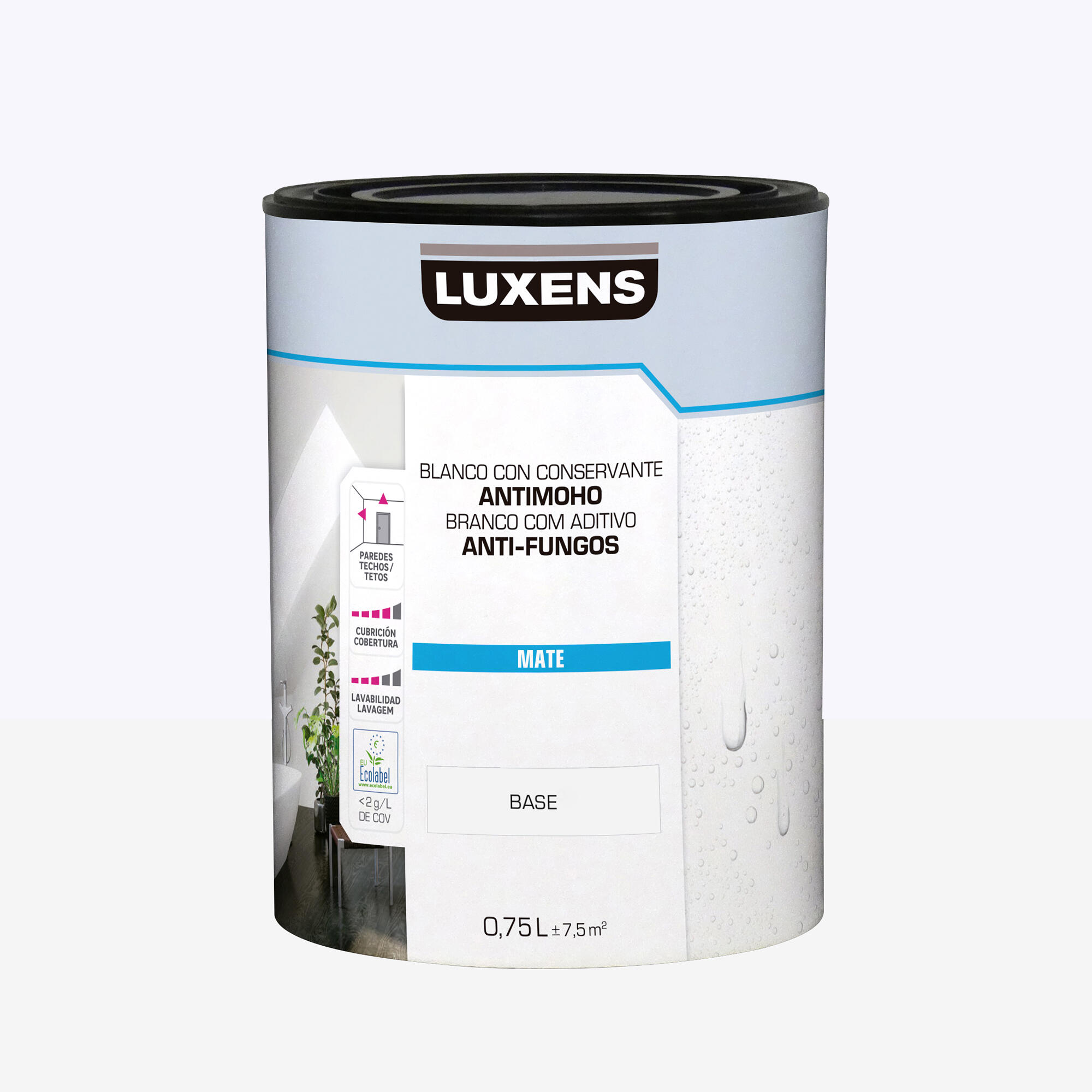 Pintura de interior luxens mate 0507-r40b 750ml