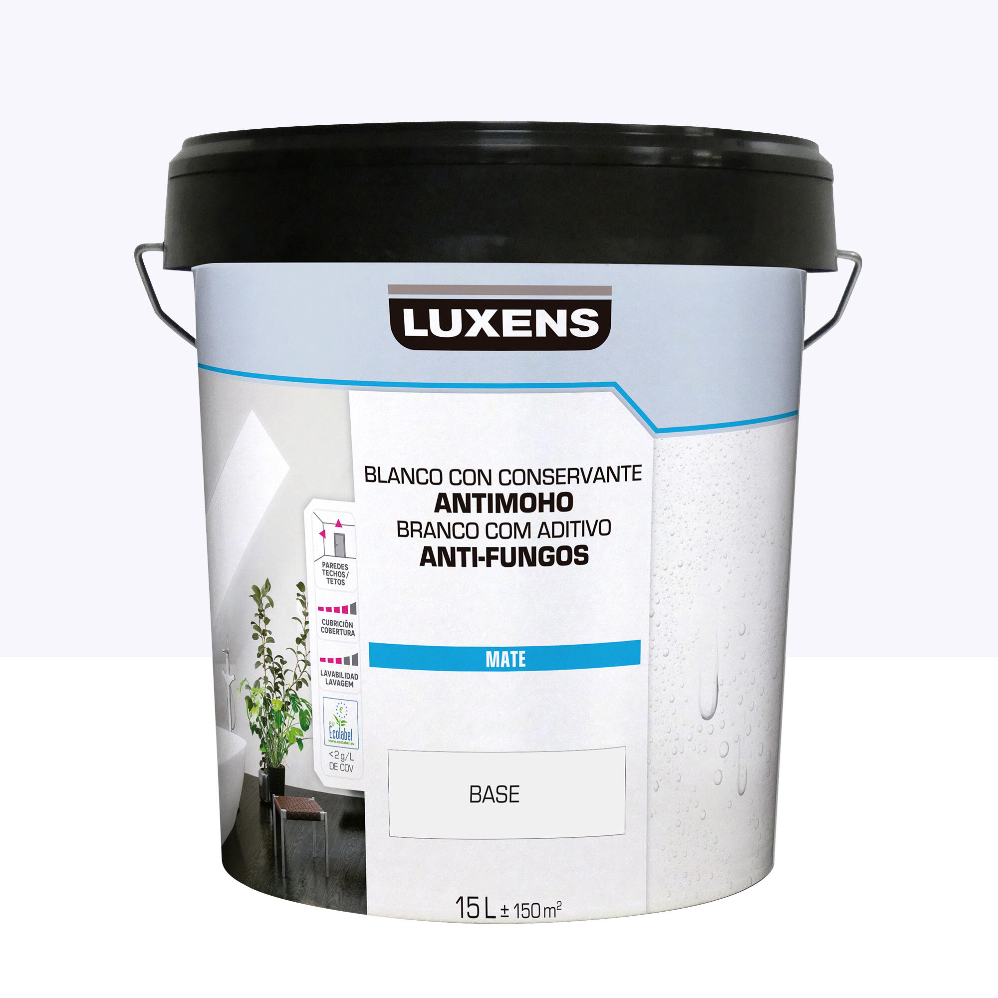 Pintura de interior luxens mate 0507-r40b 15l