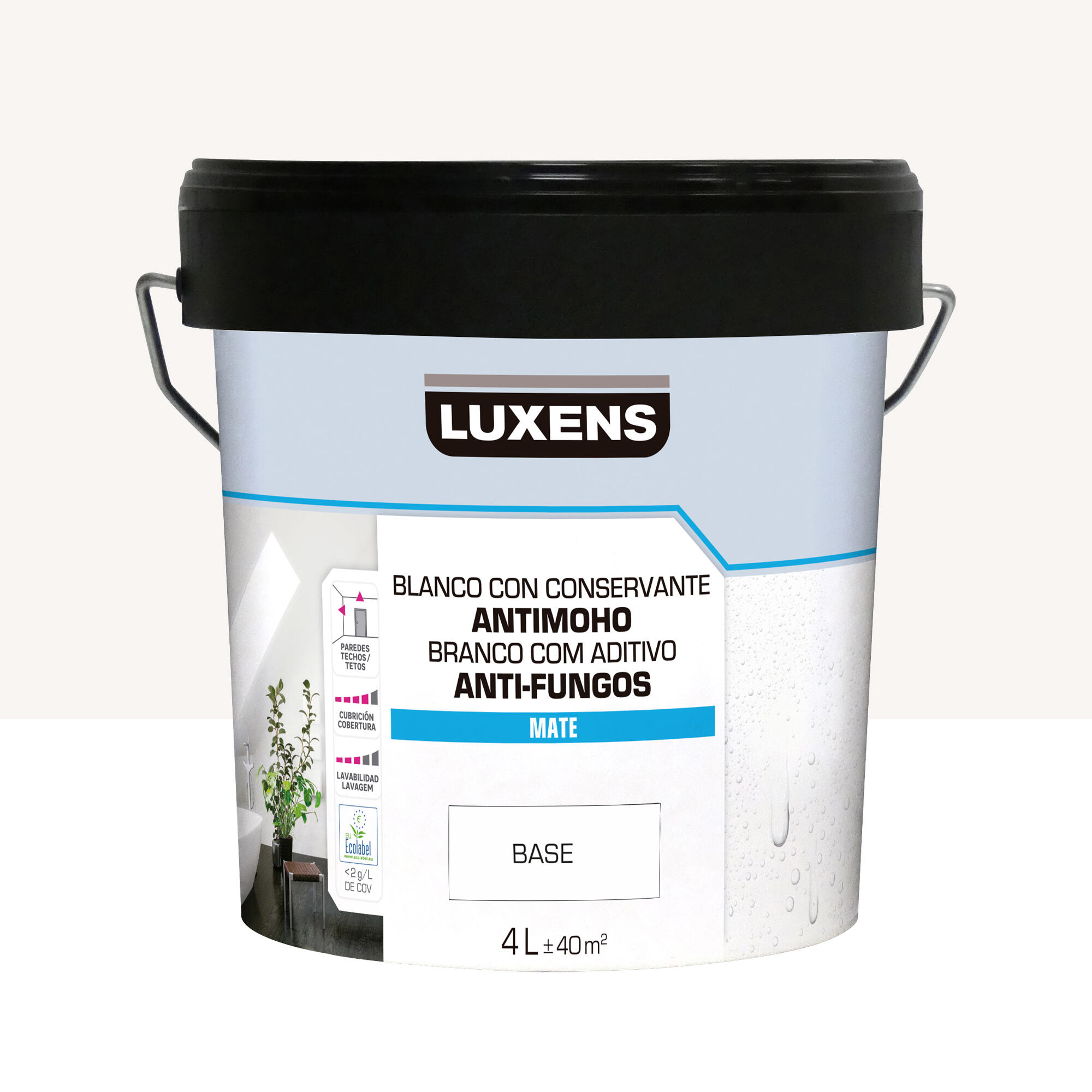 Pintura de interior luxens color a tu gusto nude pastel empolvado mate 4l