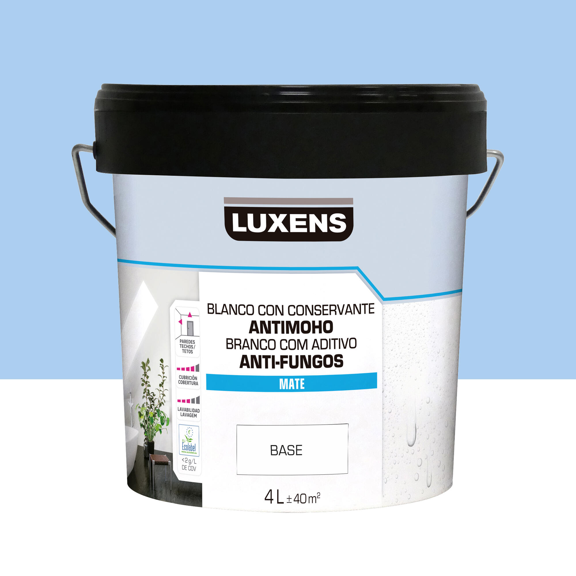 Pintura de interior luxens mate 1030-r80b 4l