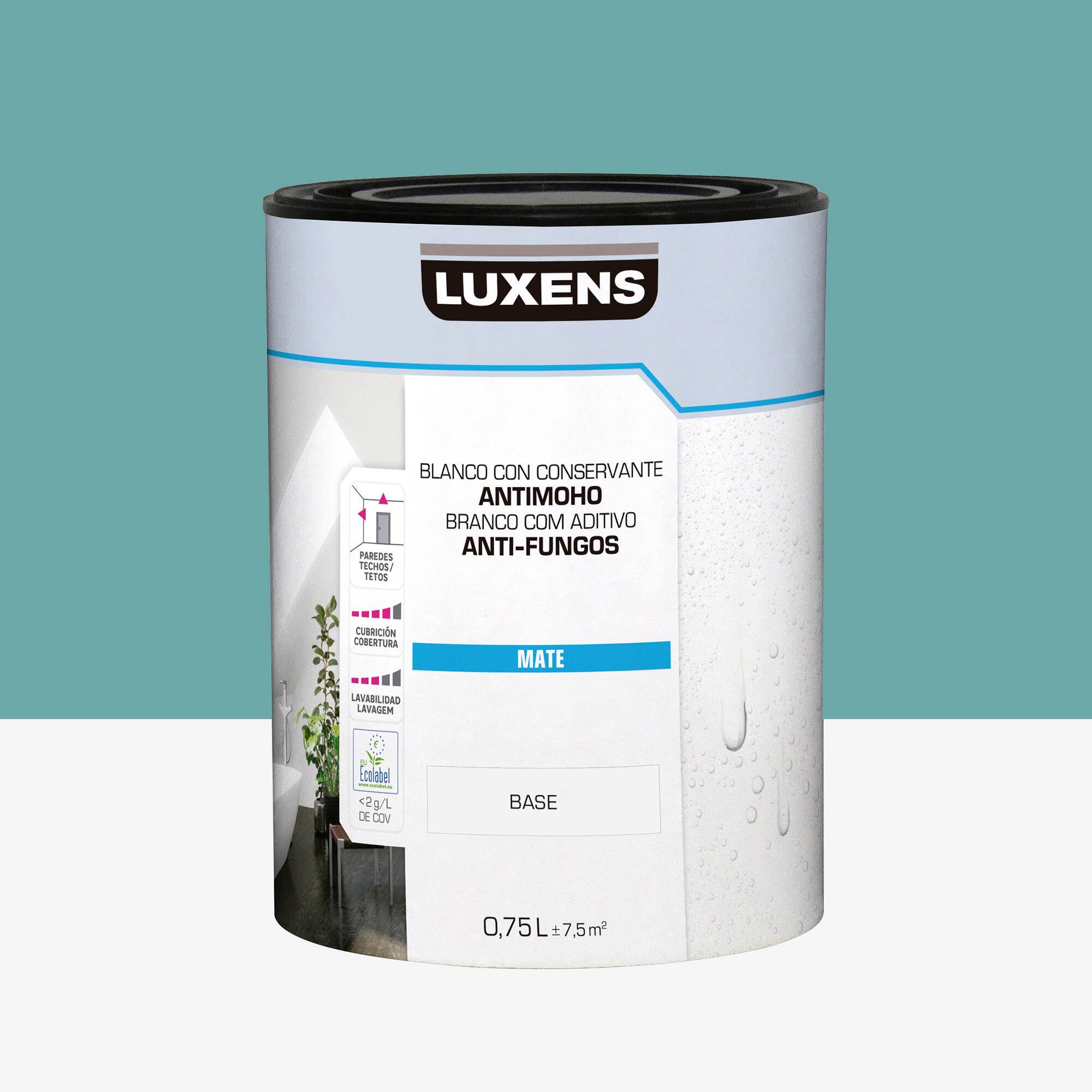 Pintura de interior luxens mate 3030-b40g 750ml