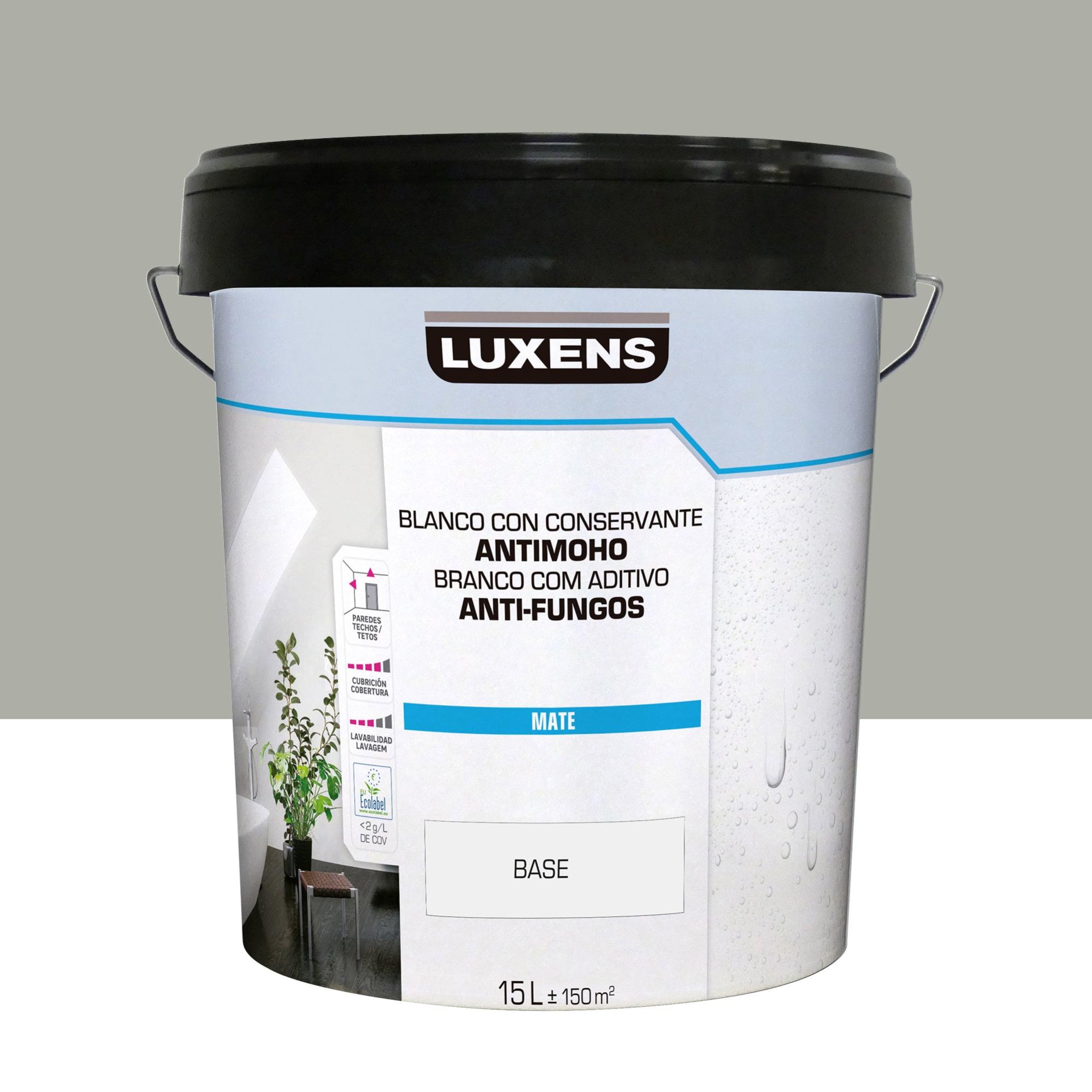 Pintura de interior luxens color a tu gusto gris muy intenso oscuro mate 15l