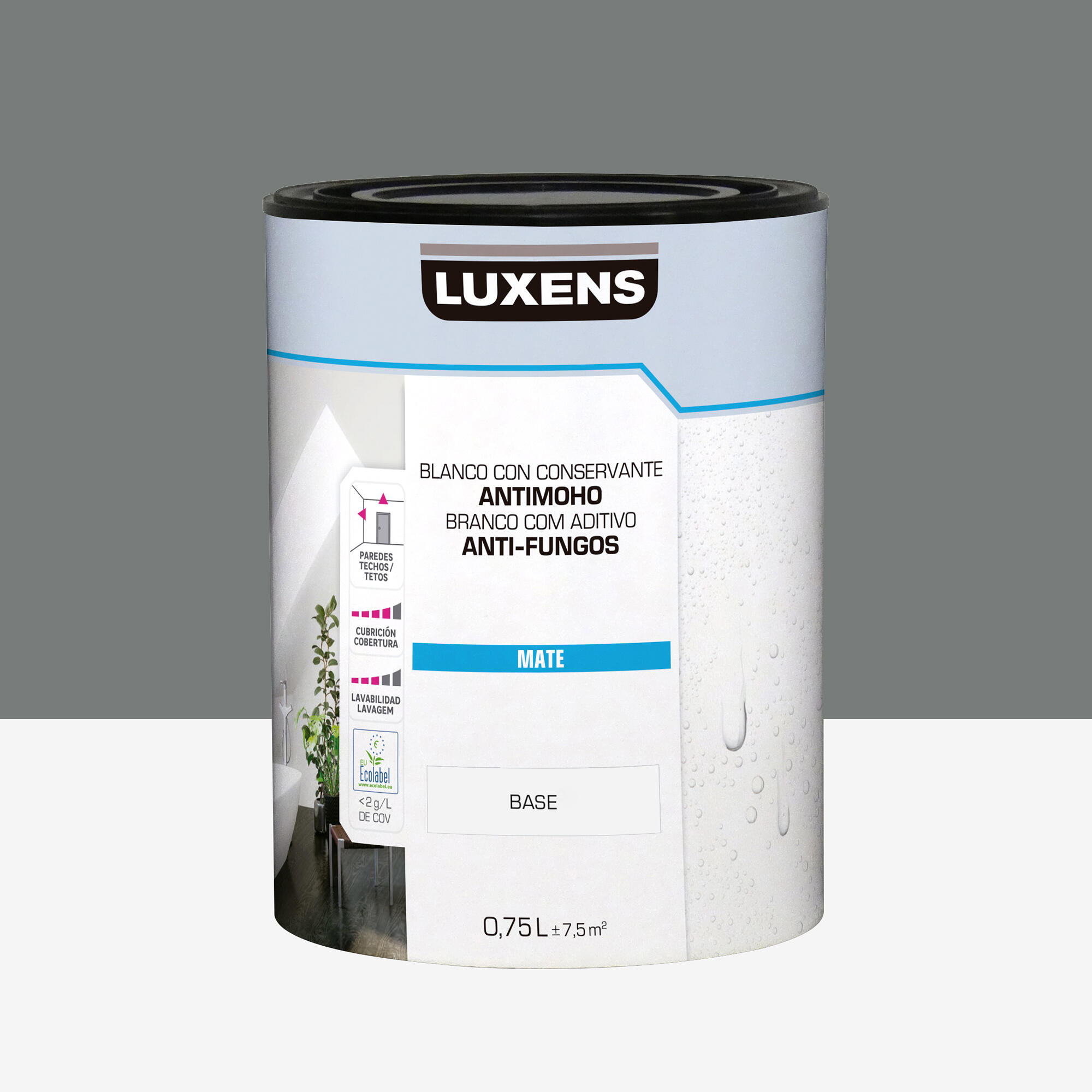 Pintura de interior luxens mate 6000-n 750ml