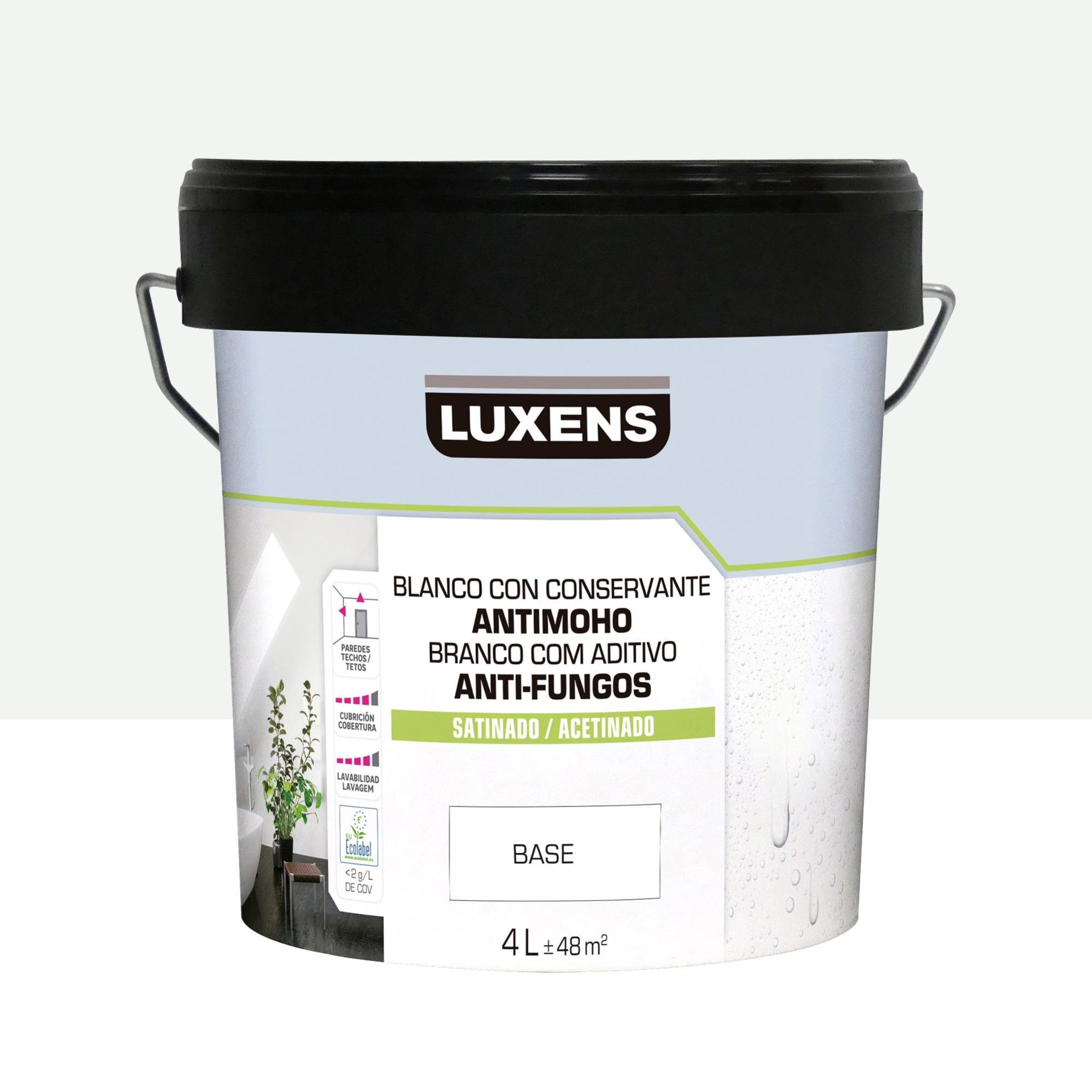 Pintura de interior luxens color a tu gusto gris plata muy luminoso satinado 4l