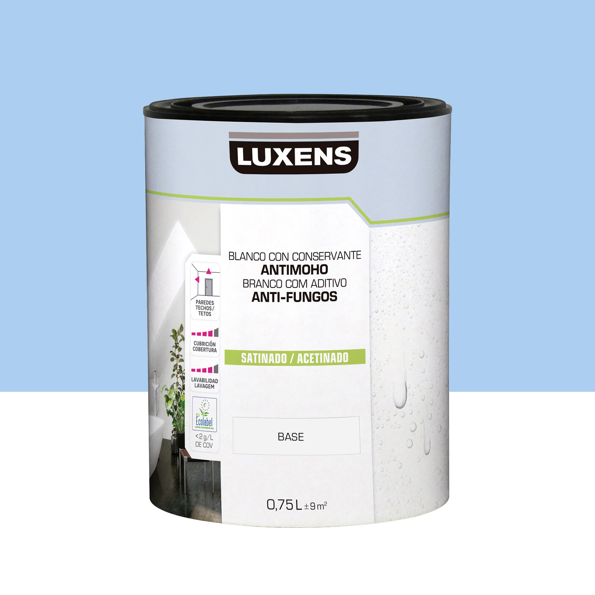 Pintura de interior luxens satinado 1030-r80b 750ml