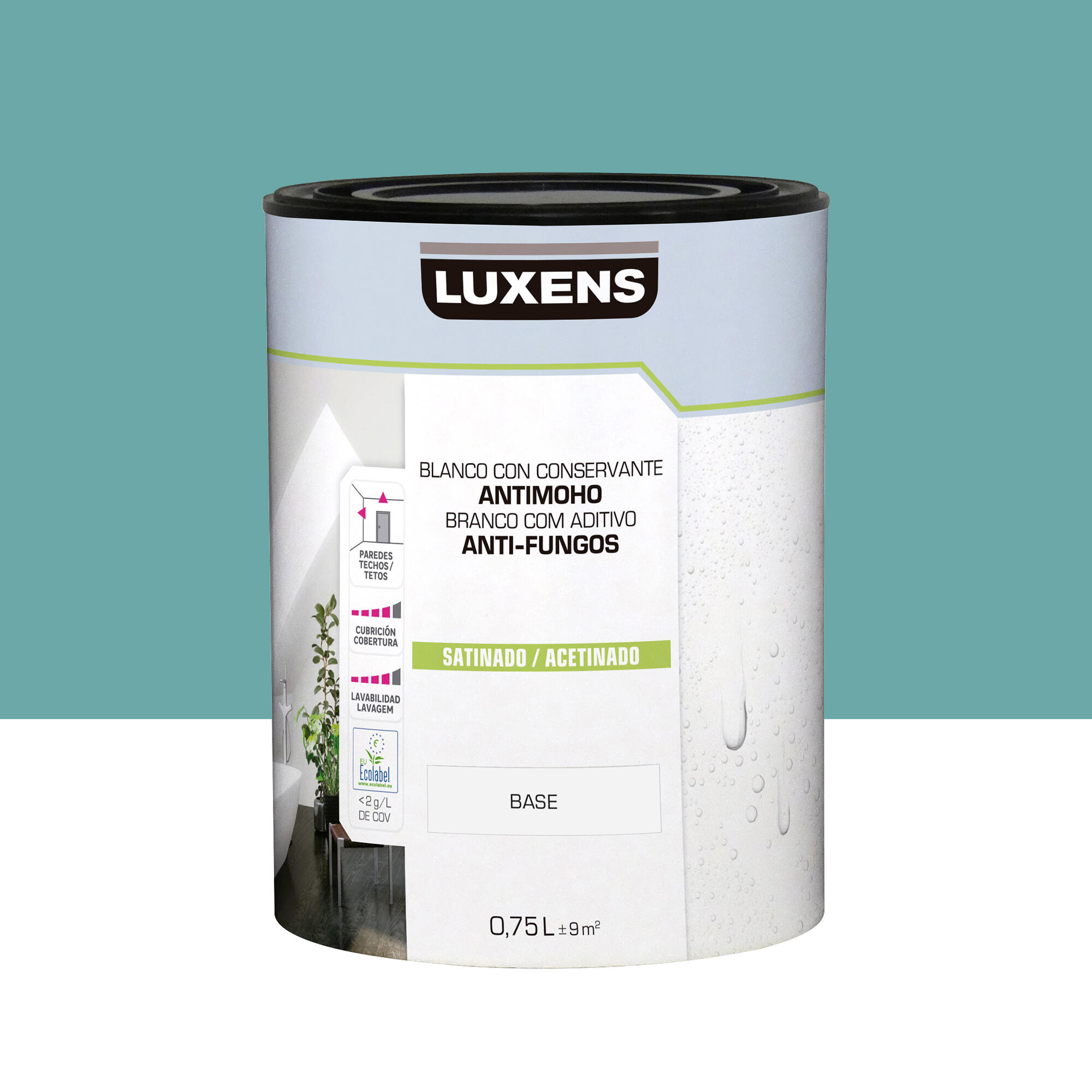 Pintura de interior luxens satinado 3030-b40g 750ml
