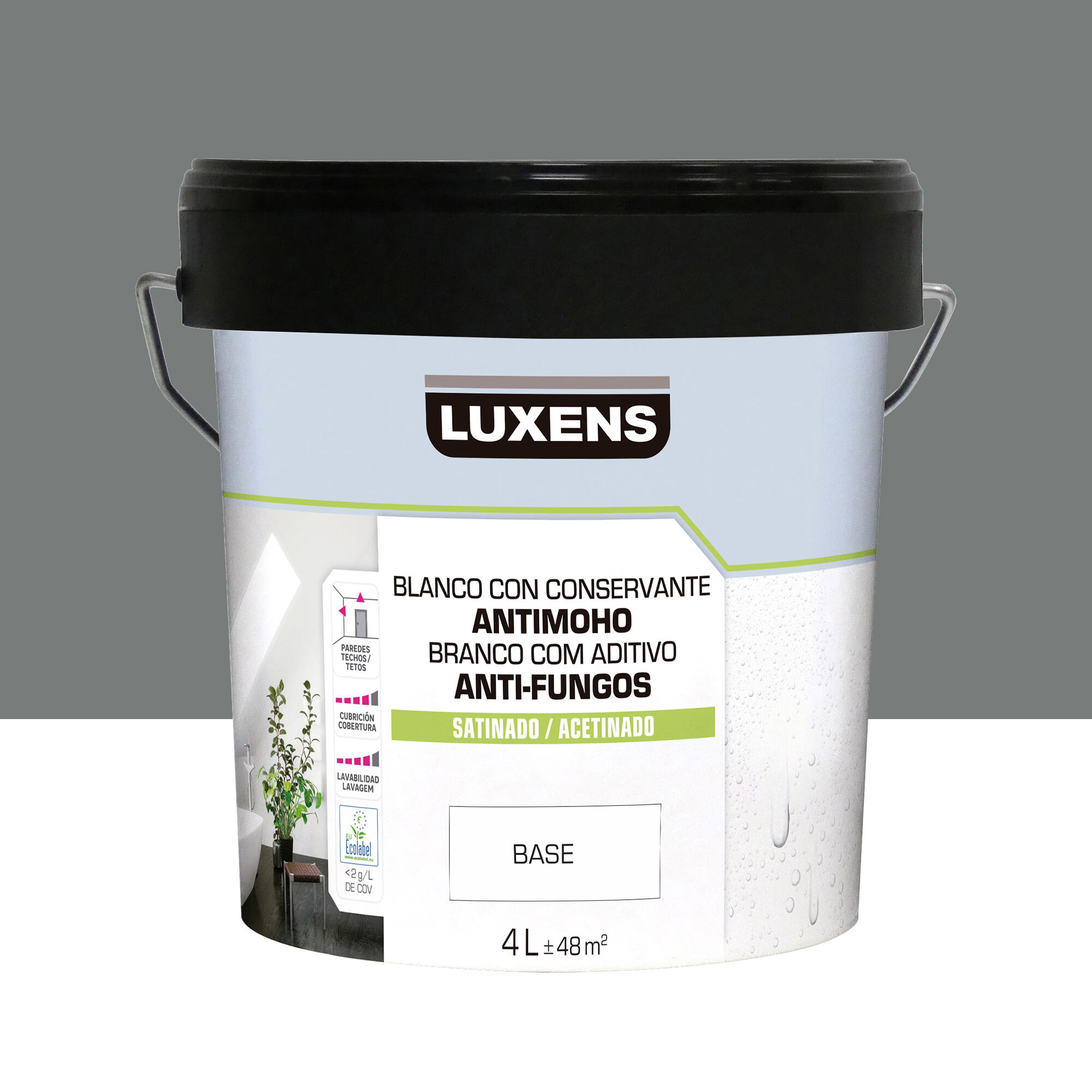 Pintura de interior luxens satinado 6000-n 4l