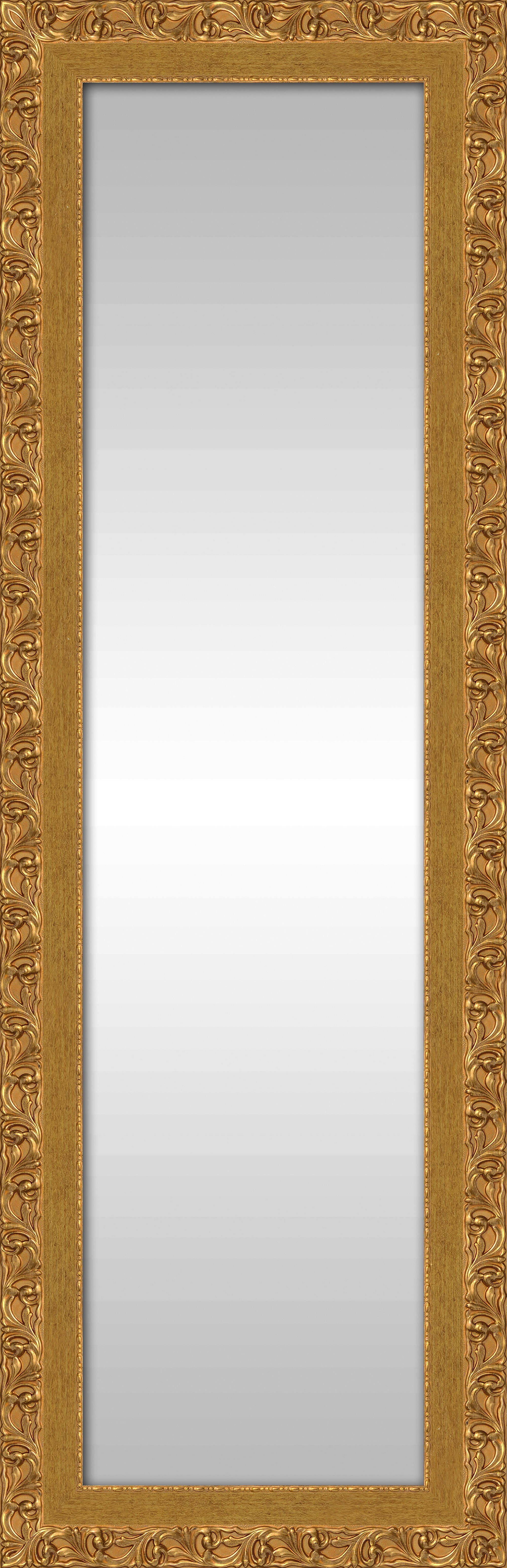 Espejo enmarcado rectangular romantique dorado 133 x 43 cm