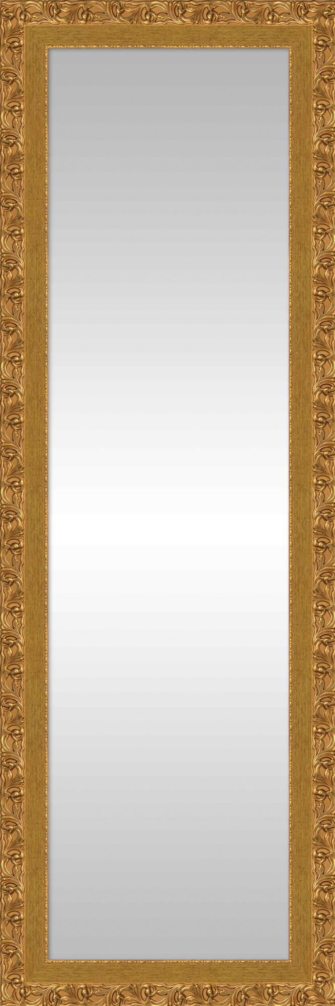 Espejo enmarcado rectangular romantique dorado 153 x 51 cm