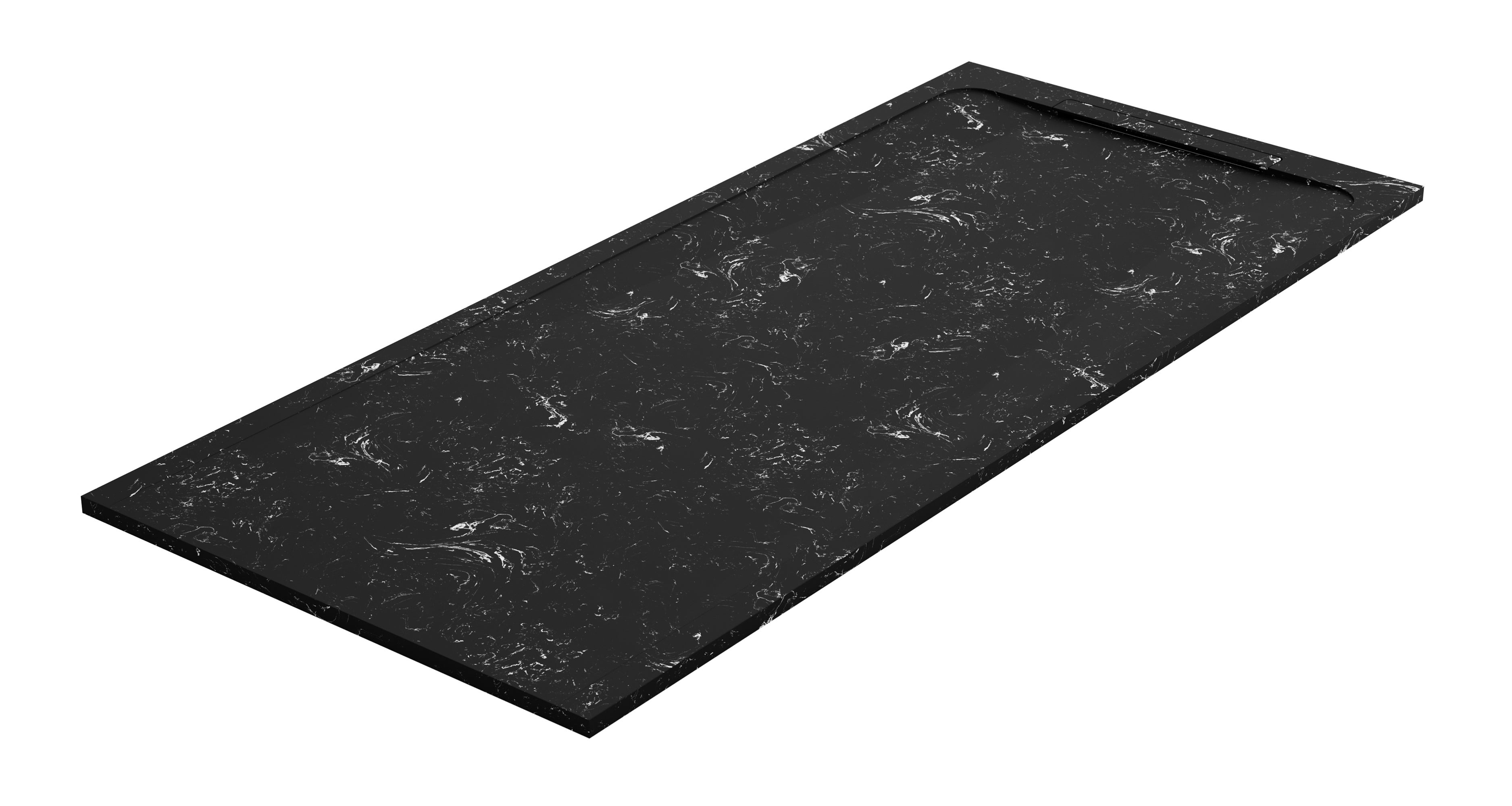 Plato de ducha huno 160x70 cm negro de la marca BASINS