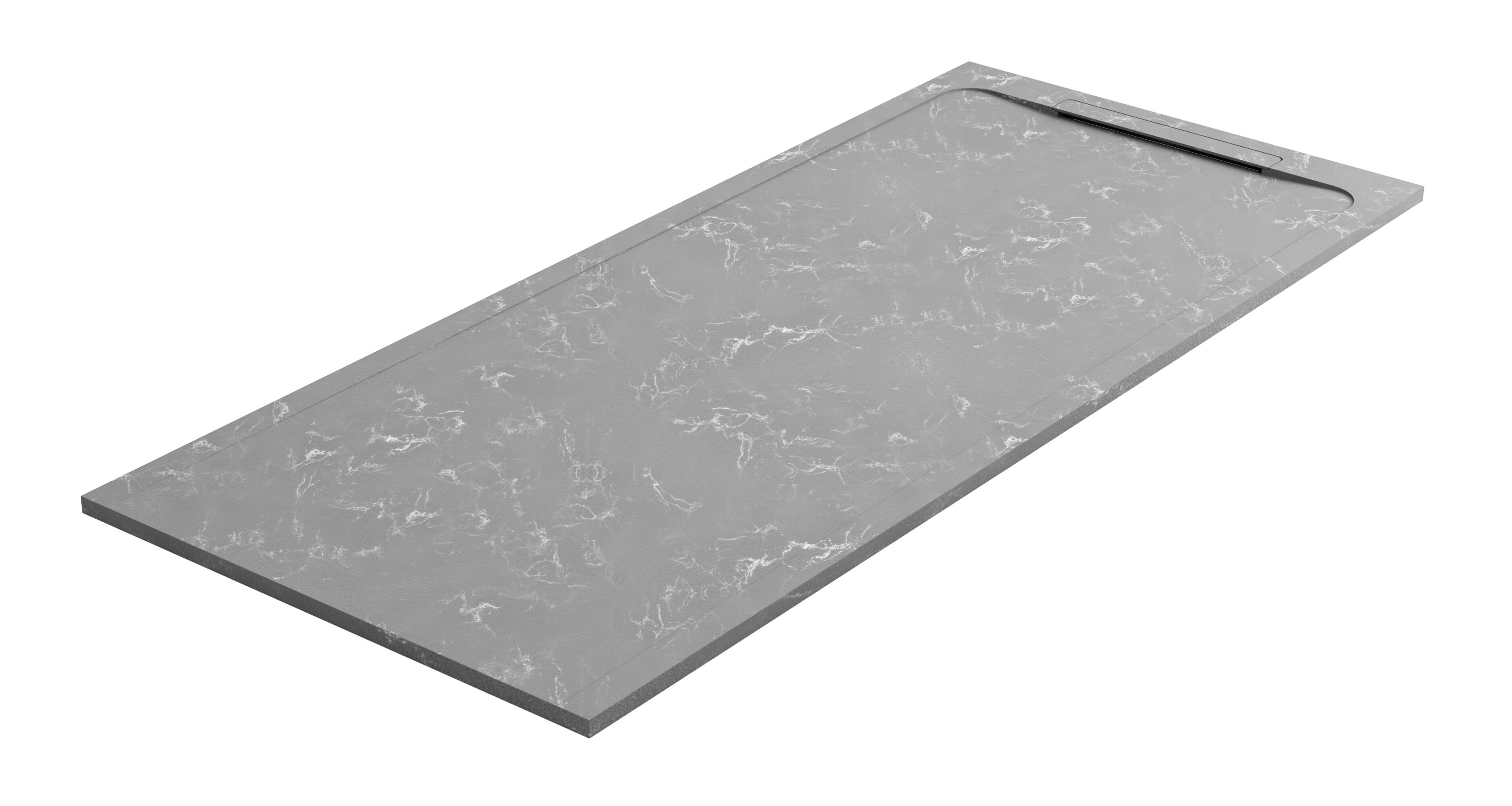 Plato de ducha huno 160x80 cm gris de la marca BASINS