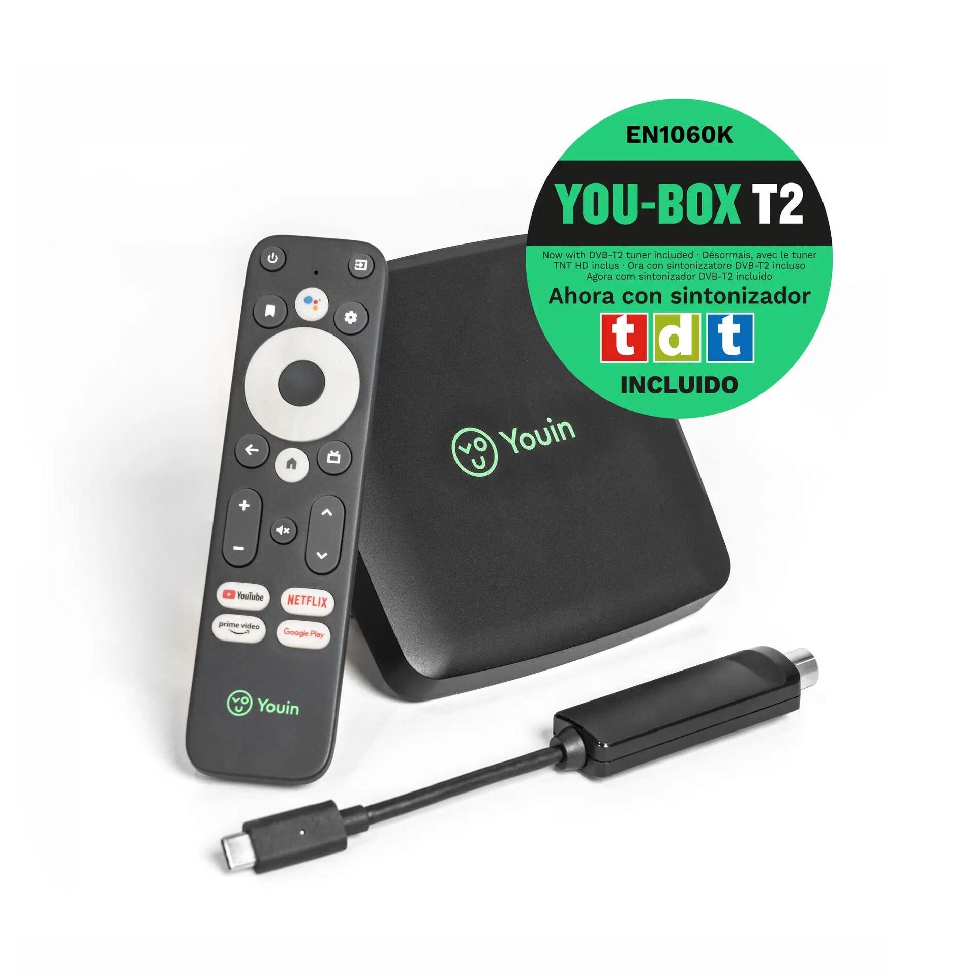 Receptor Android TV 4K You-Box - Youin