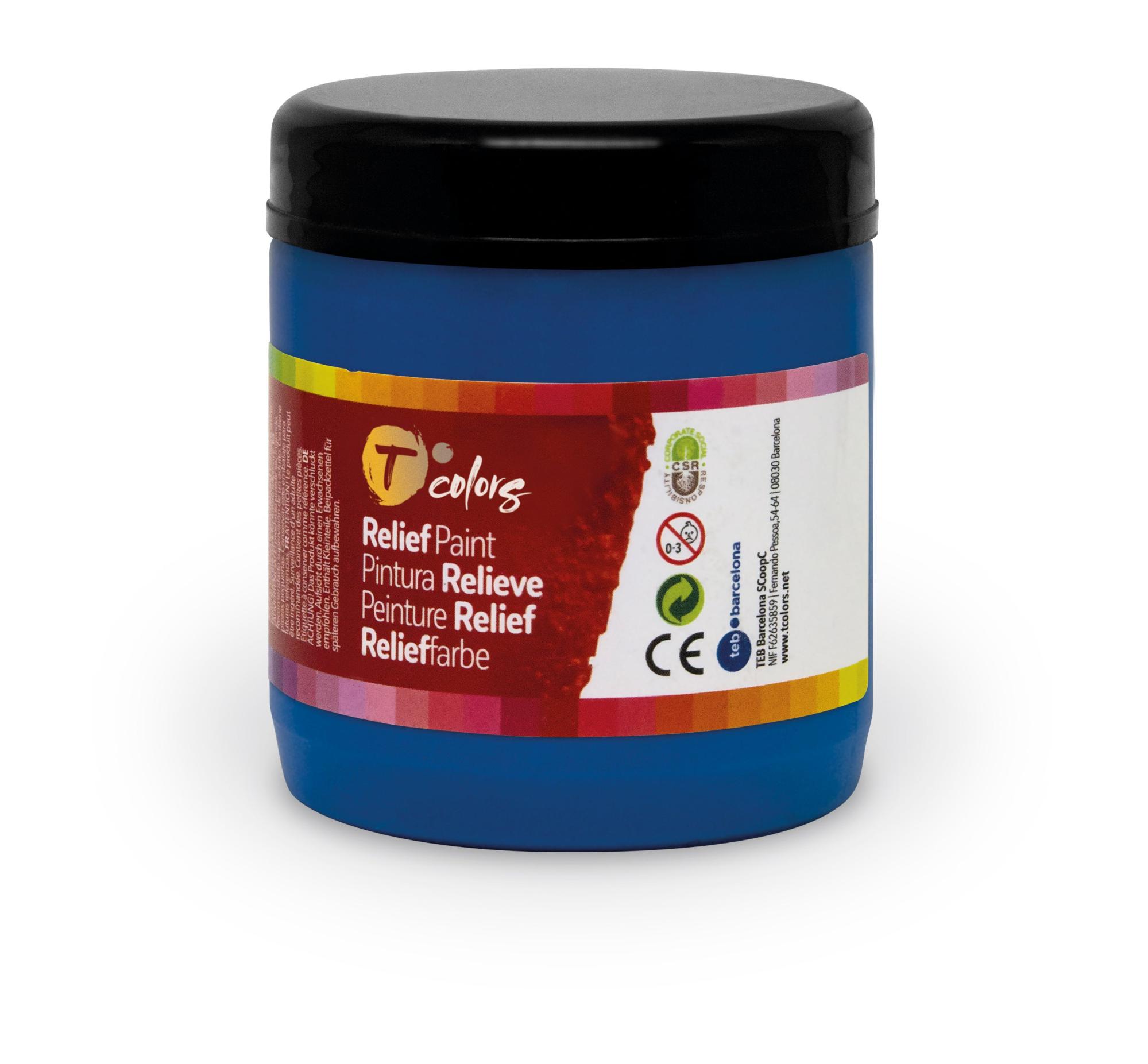 Pintura en relieve tcolors 250ml azul