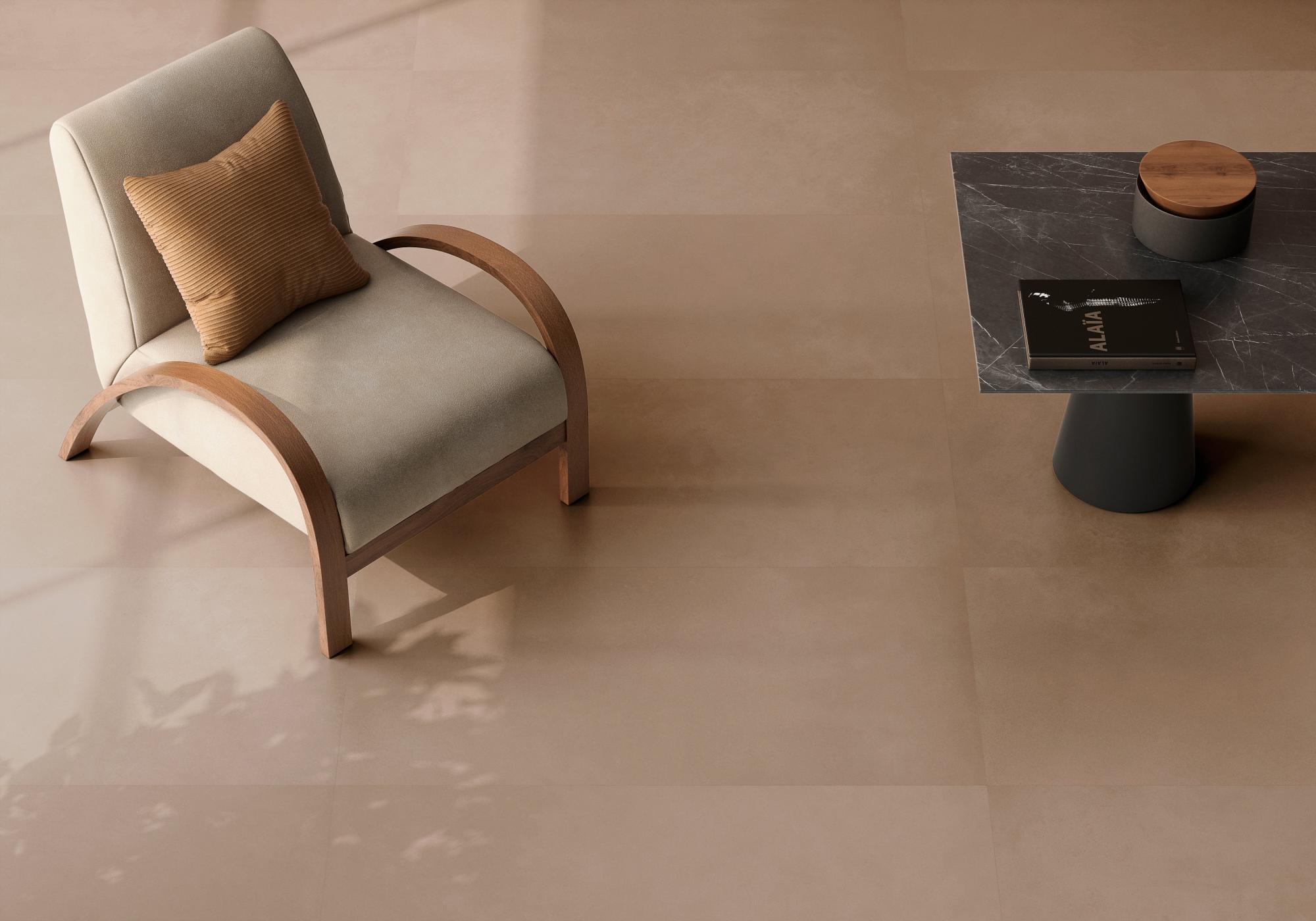 Suelo porcelánico newclay efecto cemento cotto 120x120 cm c3