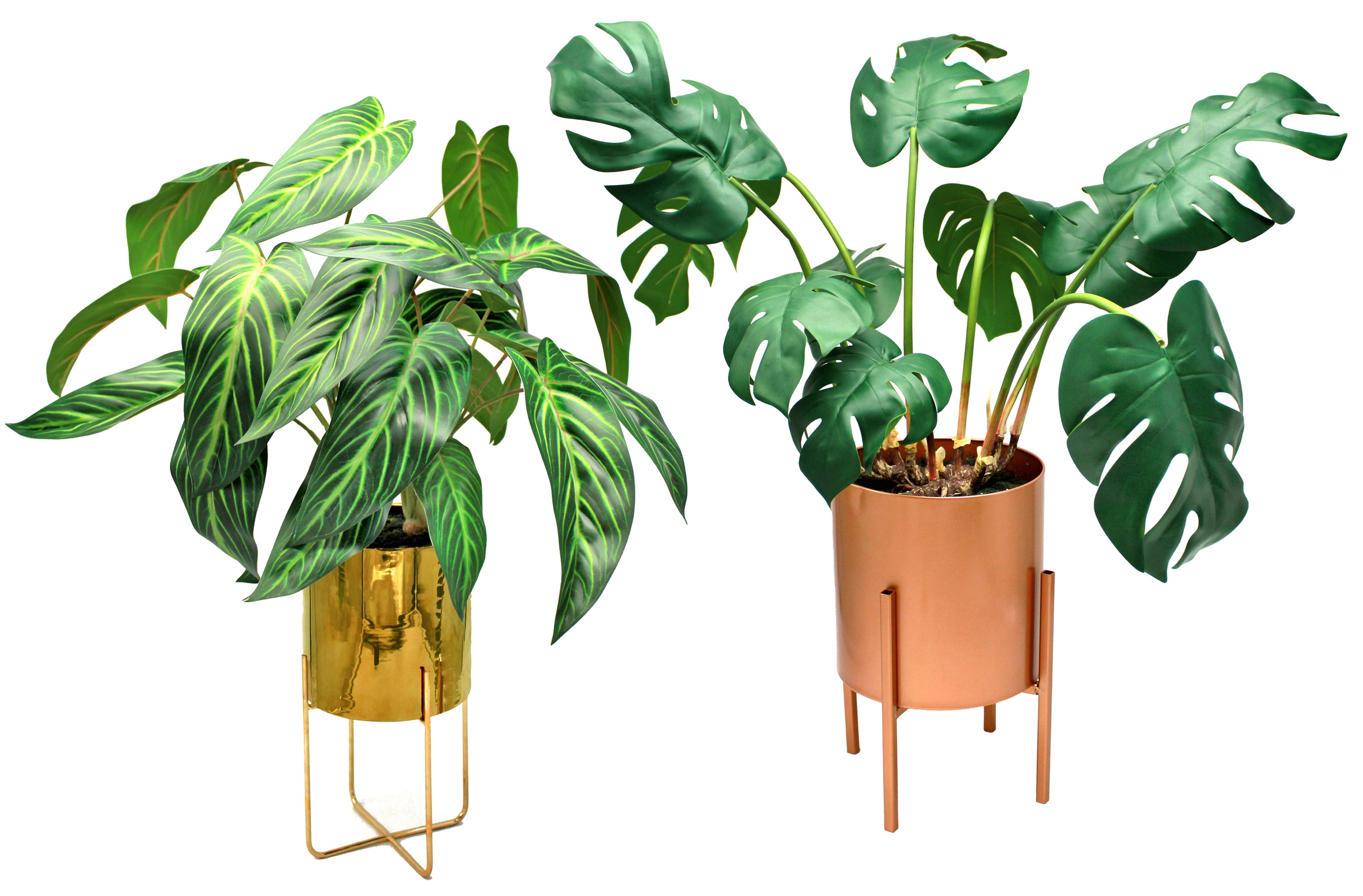 Pack 2 macetas artificial apelandras / monstera