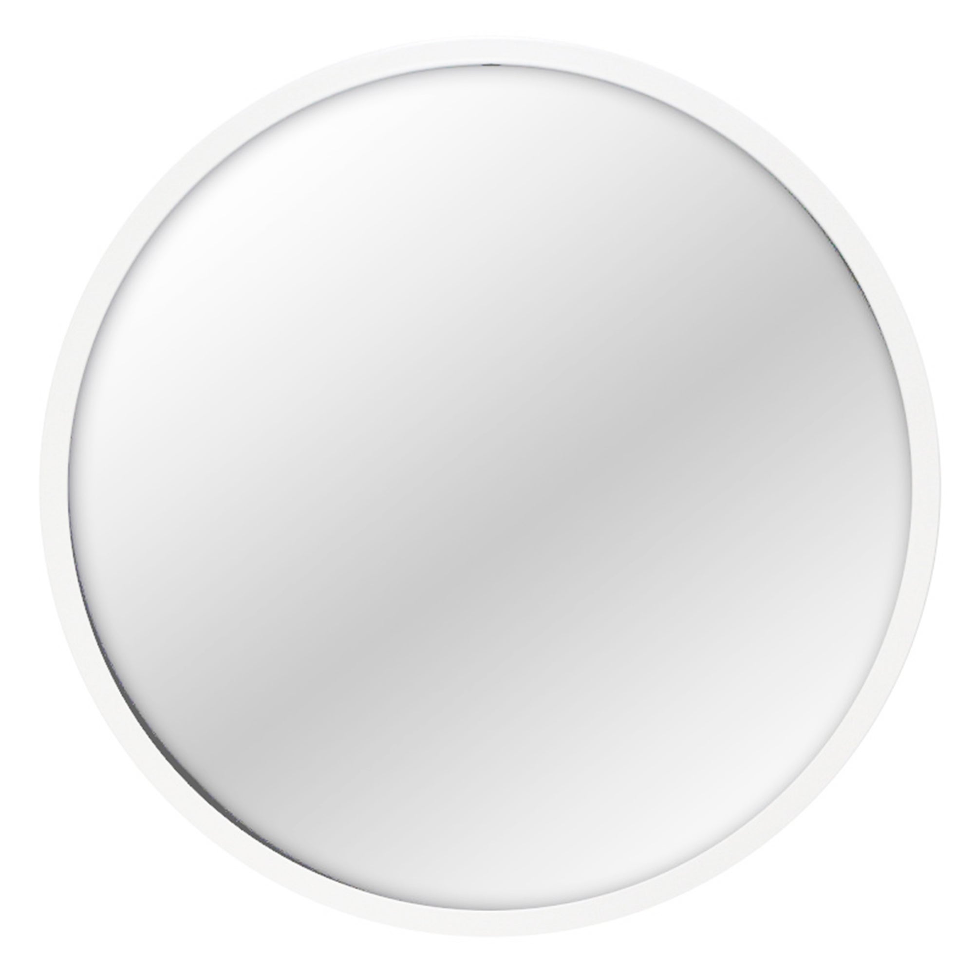 Espejo decorativo circular liso 2,5 cm blanco