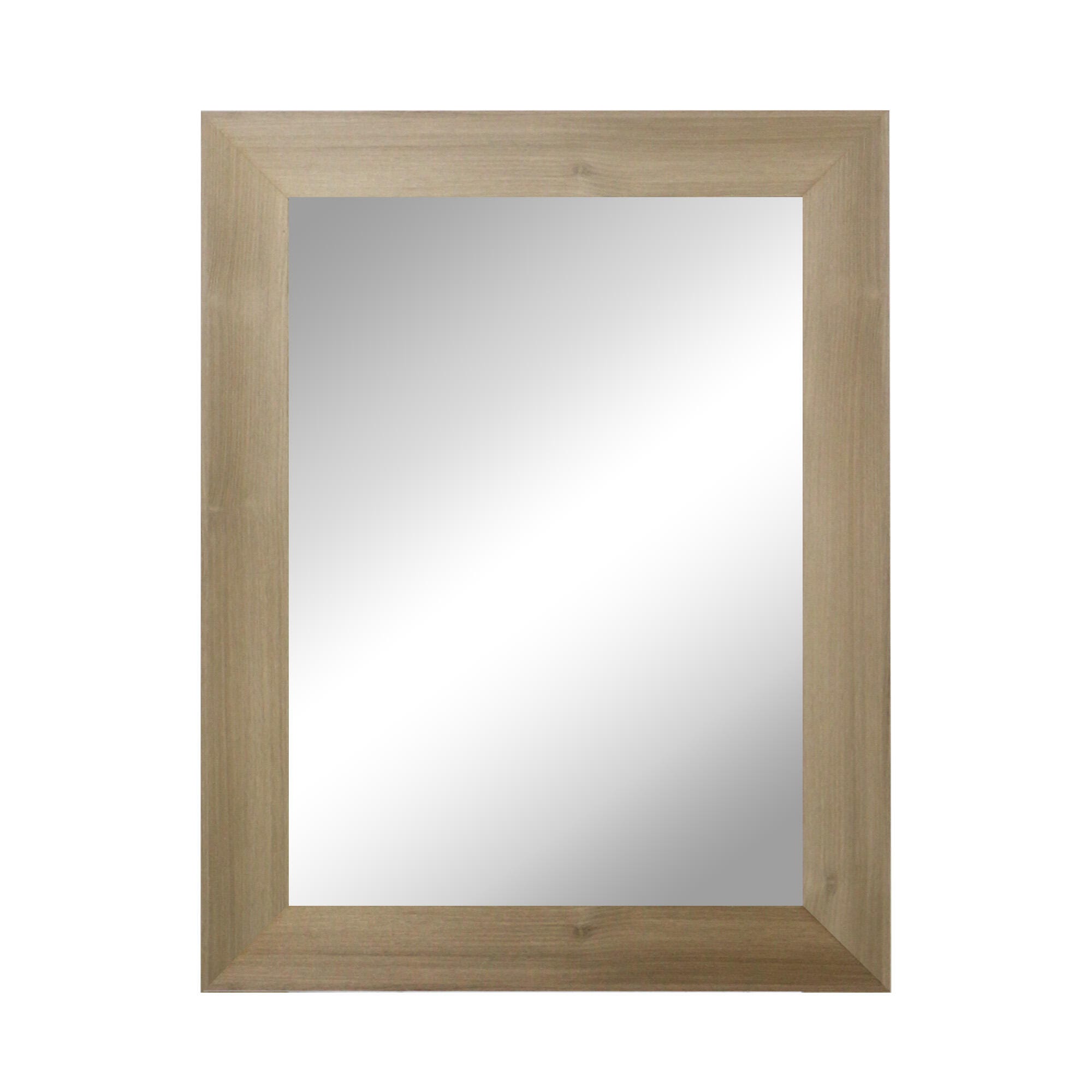 Espejo pared rectangular marco nogal 100 x 50 x 7 cm.