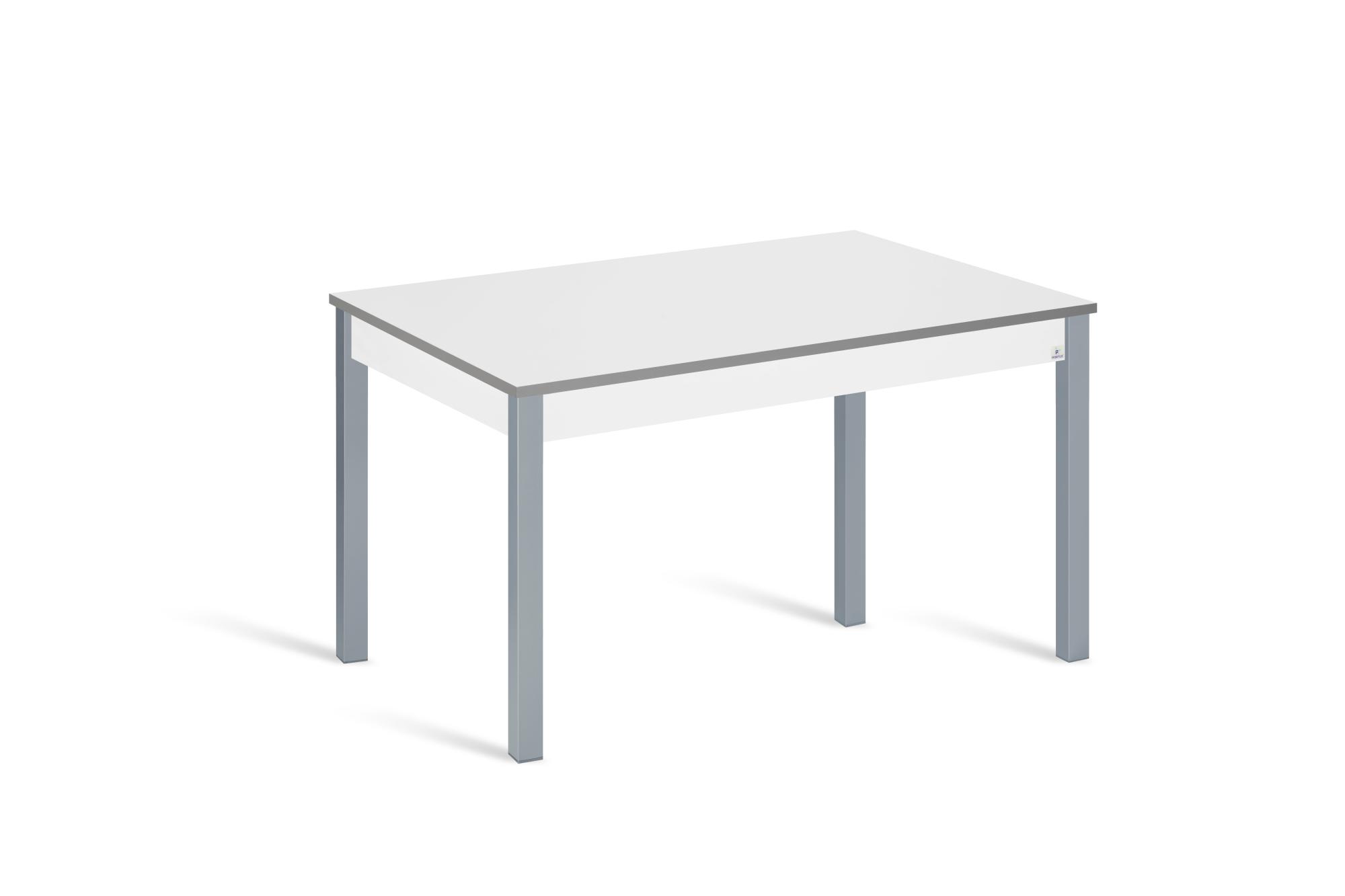Mesa de cocina fija syl 120x80 cm color blanco/gris