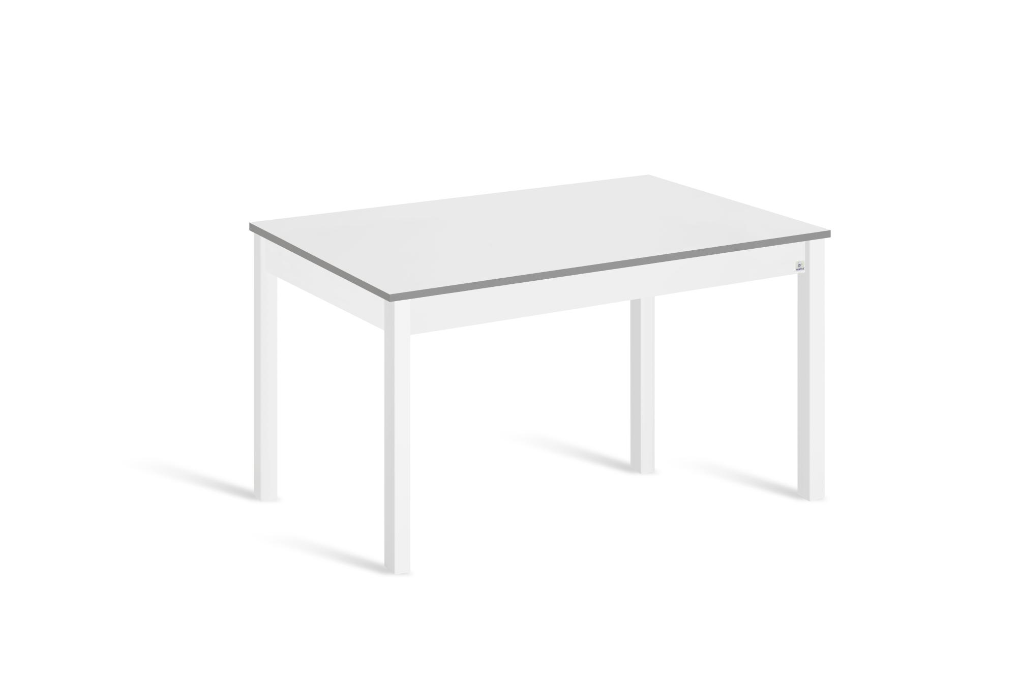 Mesa de cocina fija syl 120x80 cm color blanco/gris