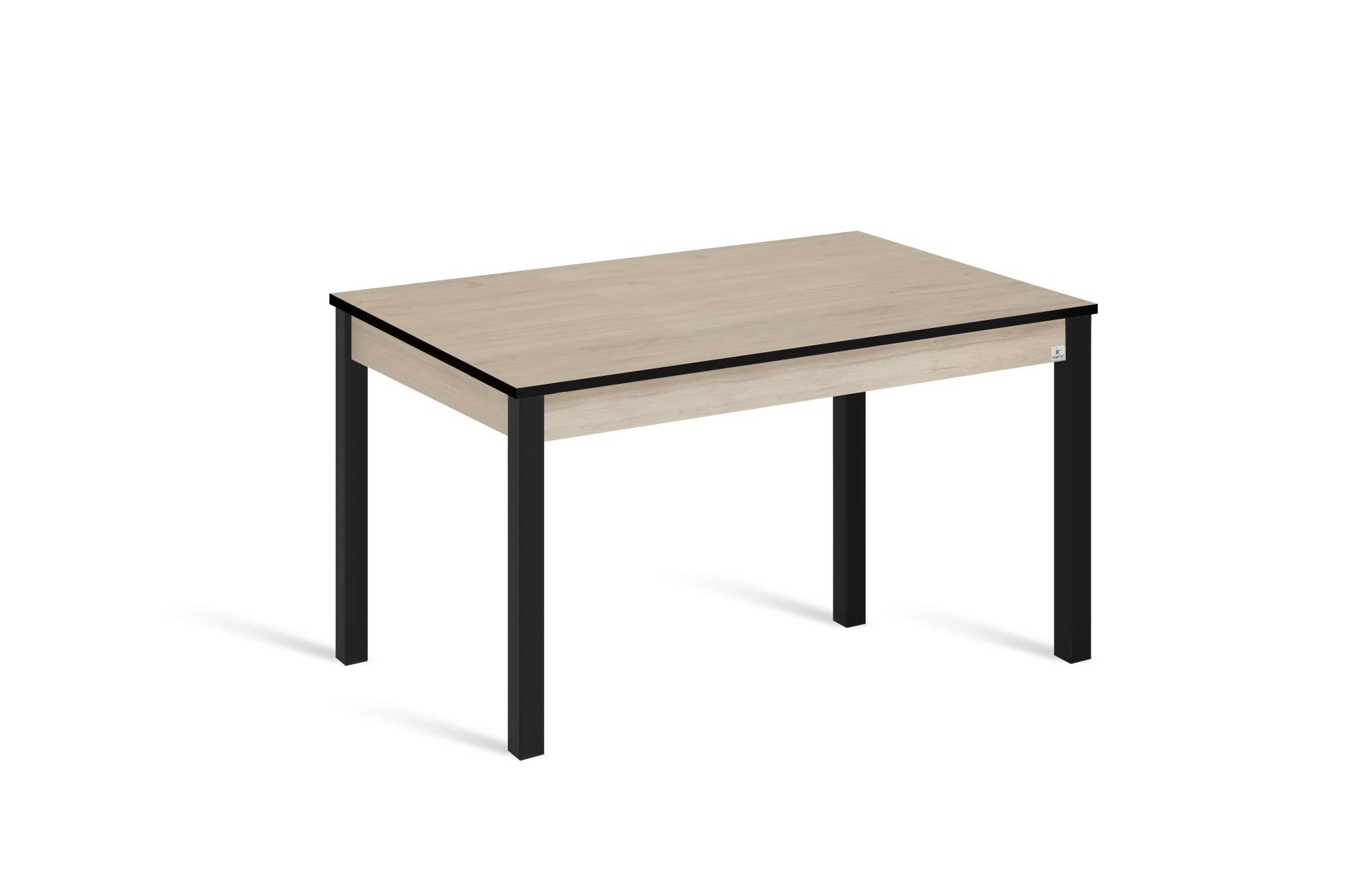 Mesa de cocina fija syl 120x80 cm color roble/negro