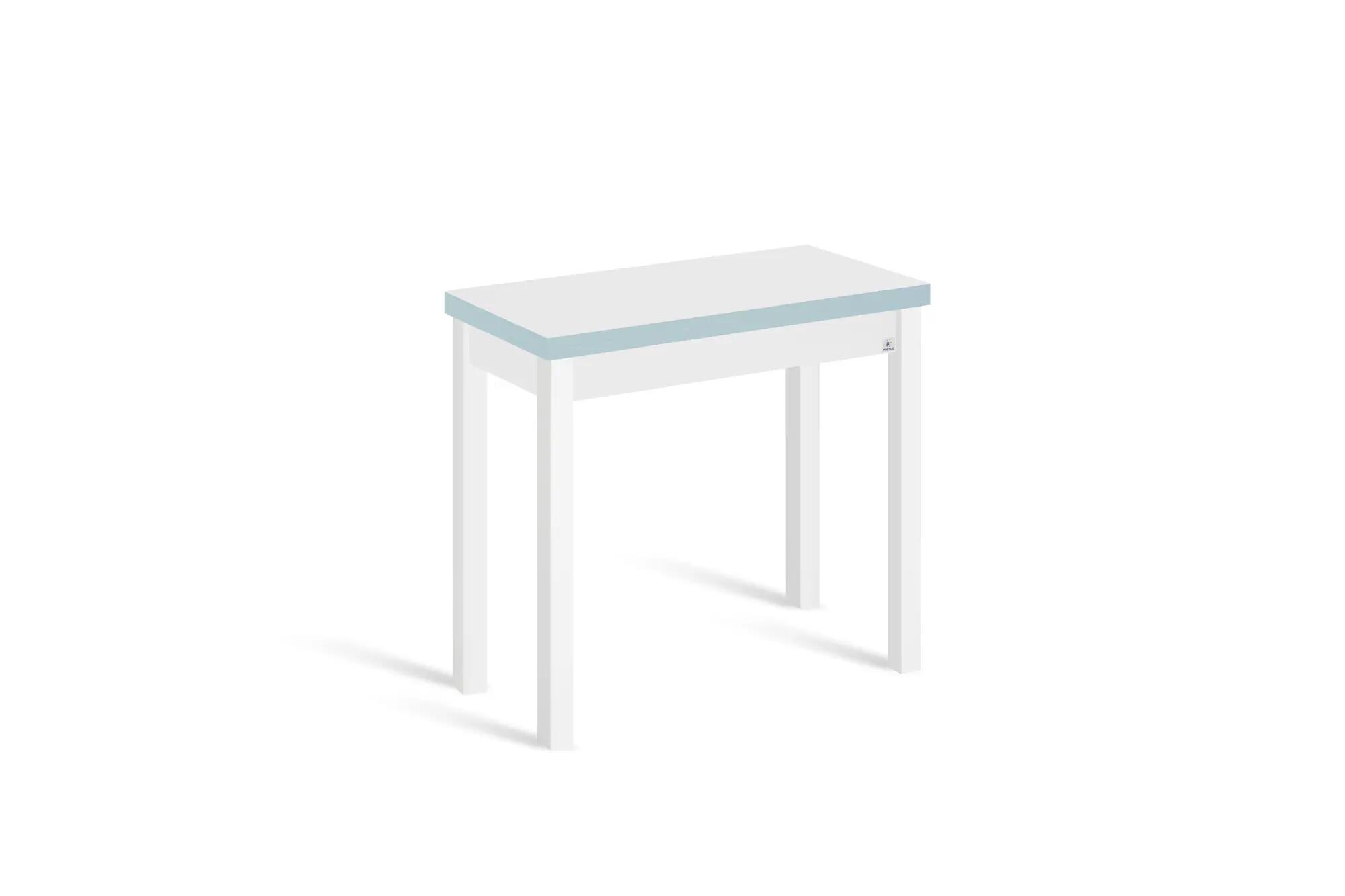 Mesa de cocina libro ara (80-80)x40 cm color blanco/azul