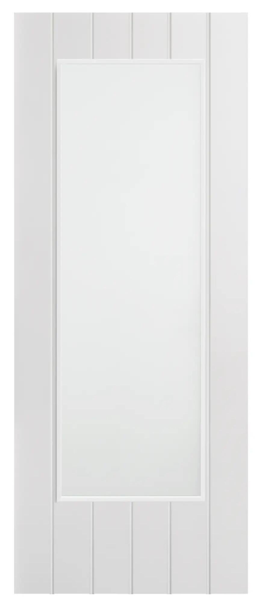 Puerta corredera chicago blanco con cristal de 92.5cm de la marca Sin marca