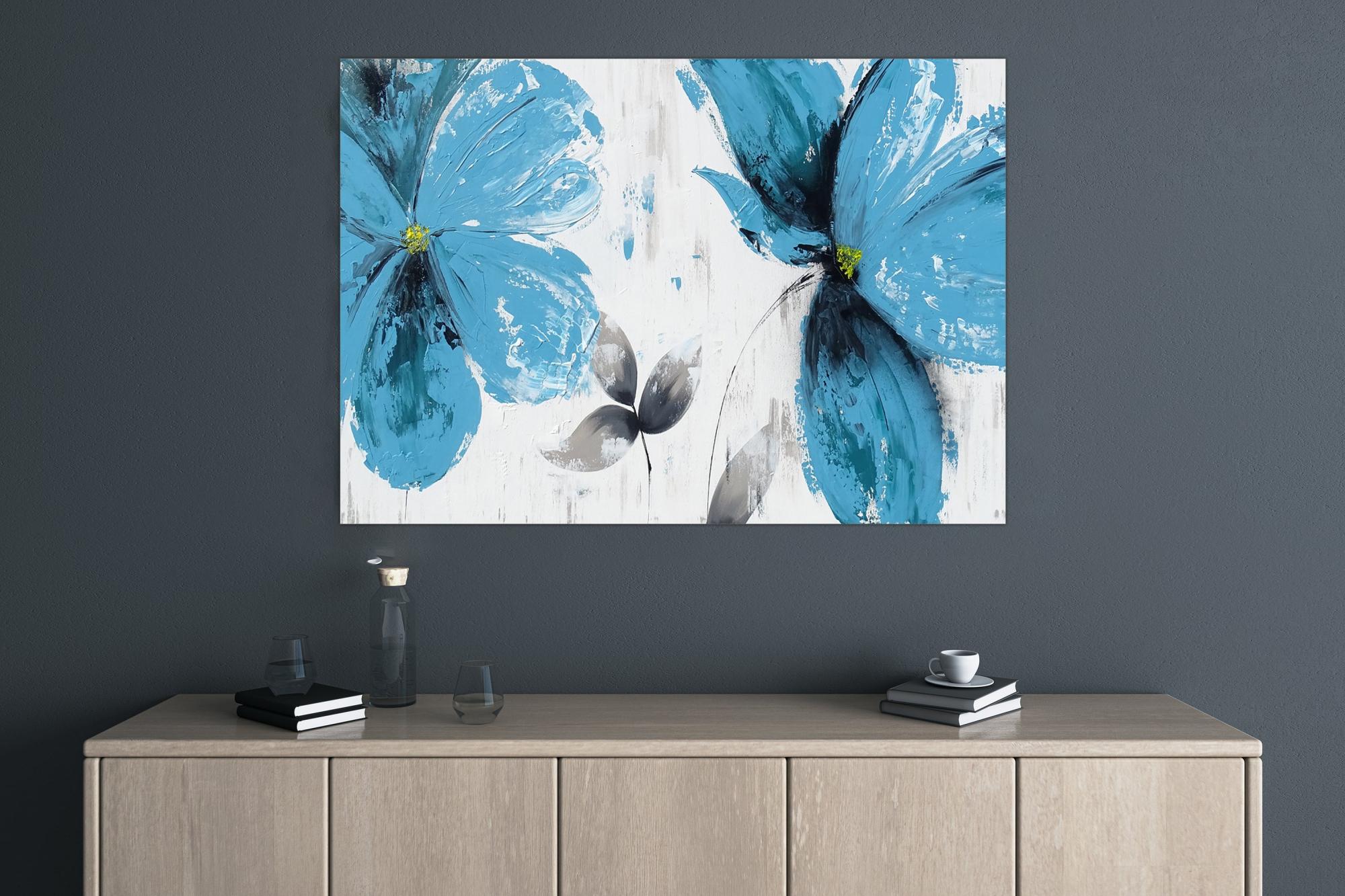 Tapa contador flores azules 35x50 cm