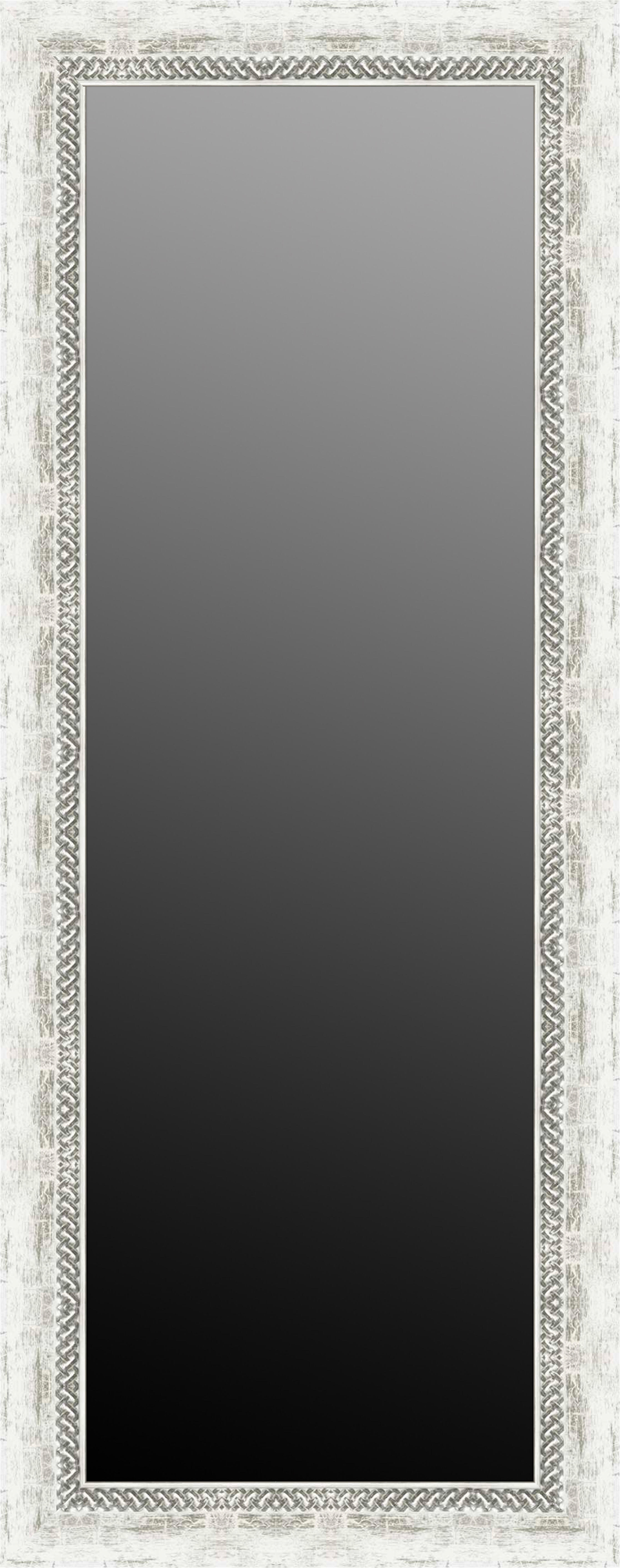 Espejo enmarcado xxl alhambra blanco y plata 170 x 70 cm