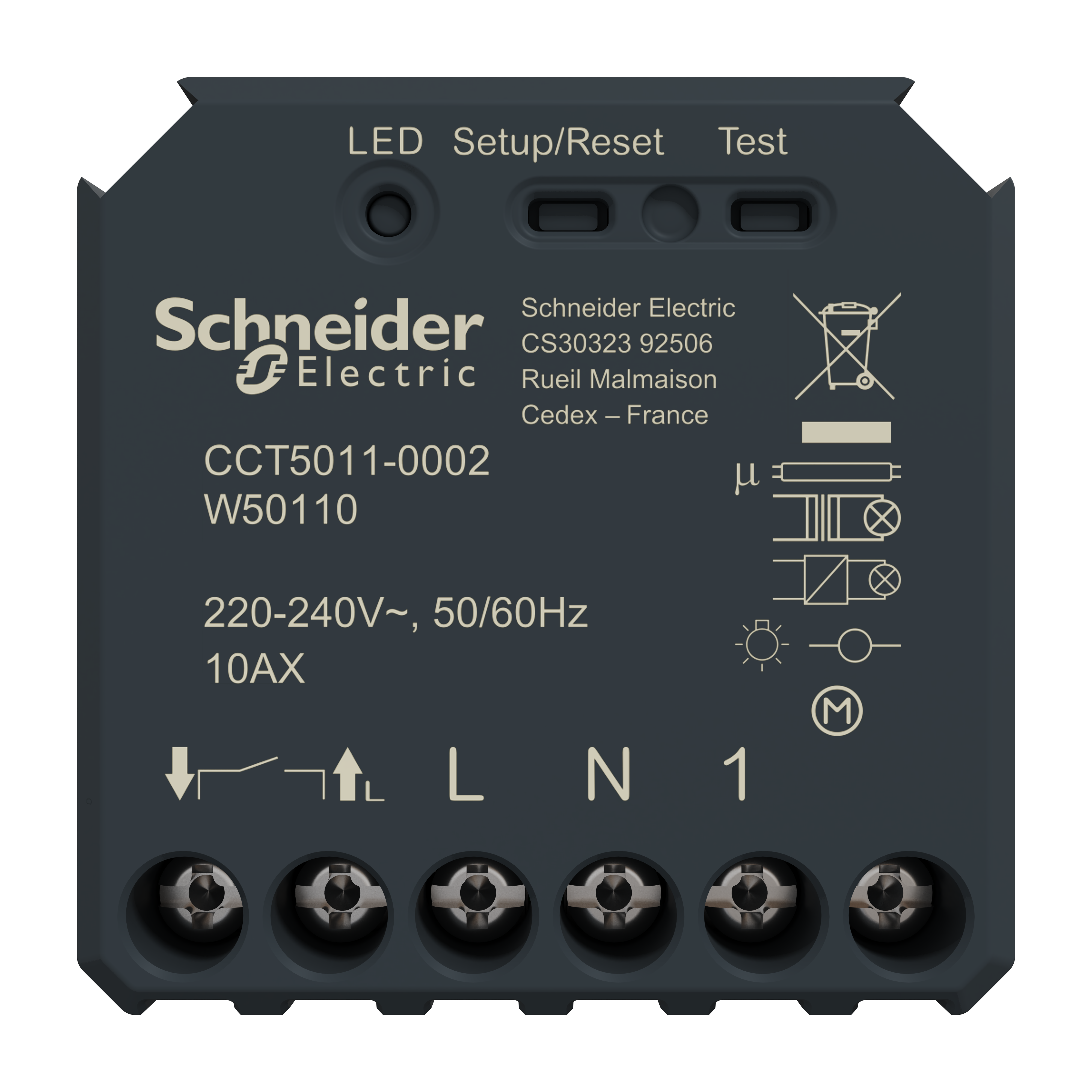 Micromódulo interruptor on/off de luz schneider new unica wiser