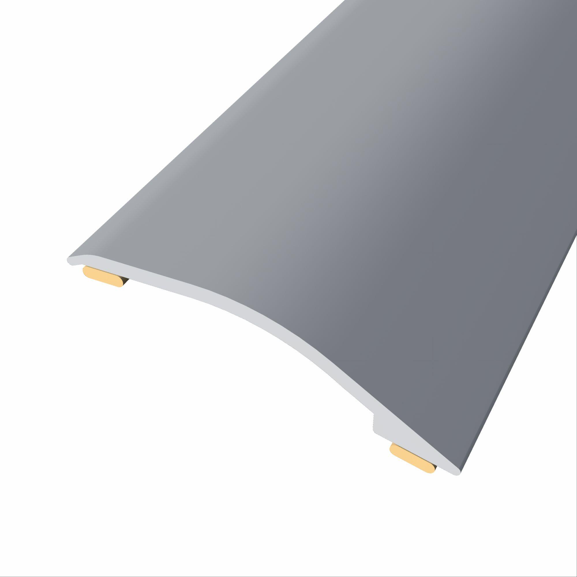 Perfil de acabado de aluminio gris / plata 183 cm cer510