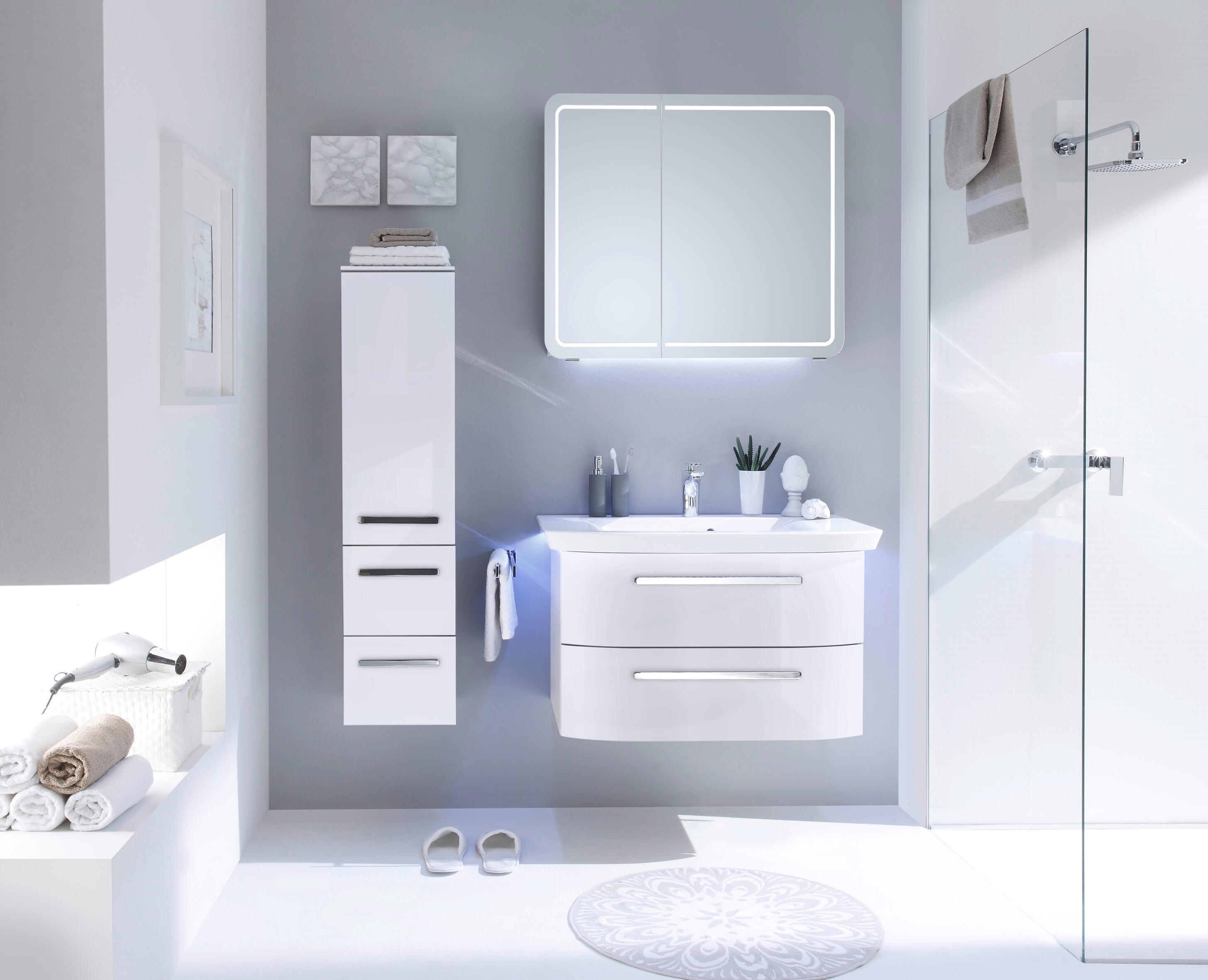 Mueble de baño con lavabo contea blanco 80x50 cm