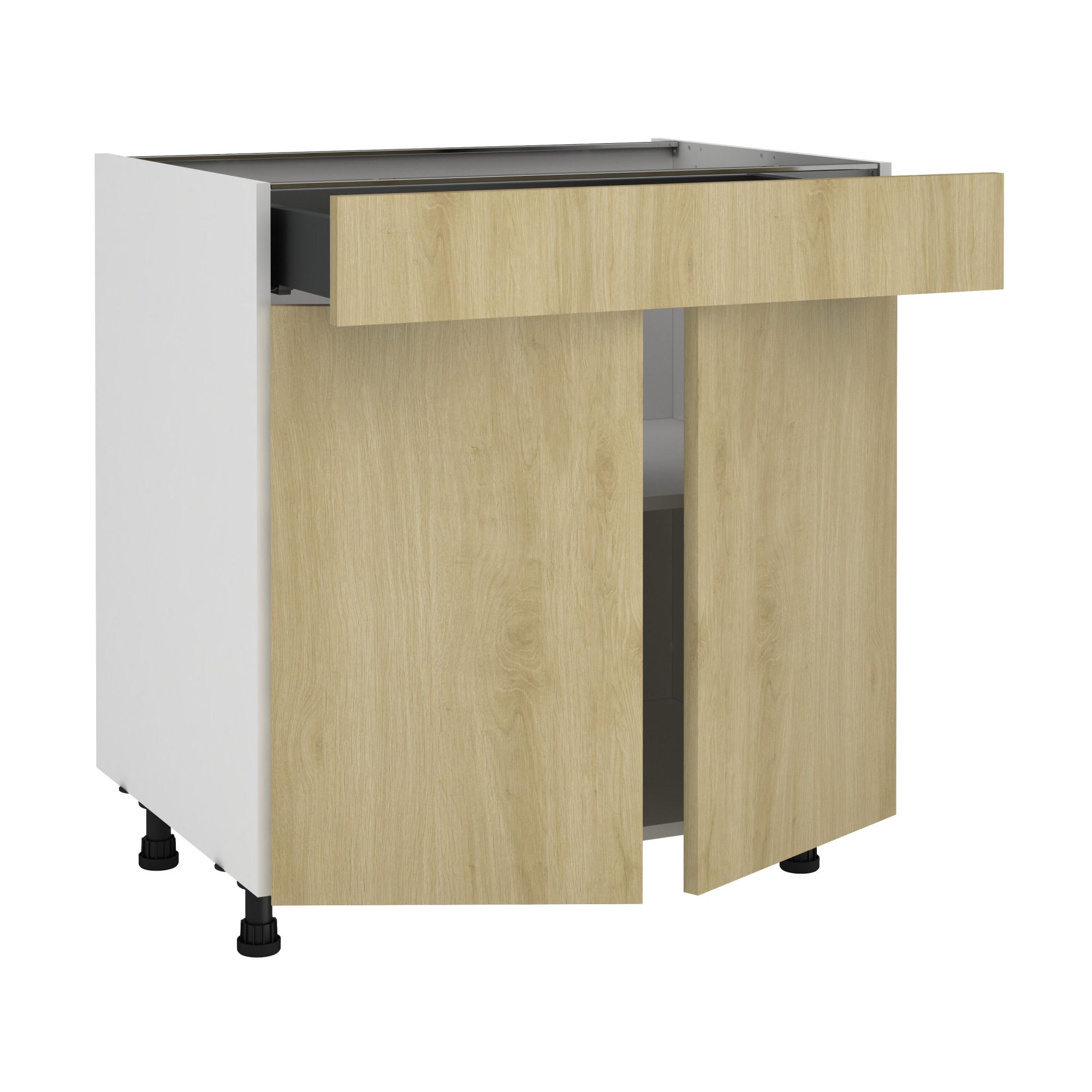 Mueble bajo cocina blanco DELINIA ID 90x76,8 cm