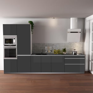 Cocina en kit Viena verde 180 cm con 3 módulos bajos, Leroy Merlin