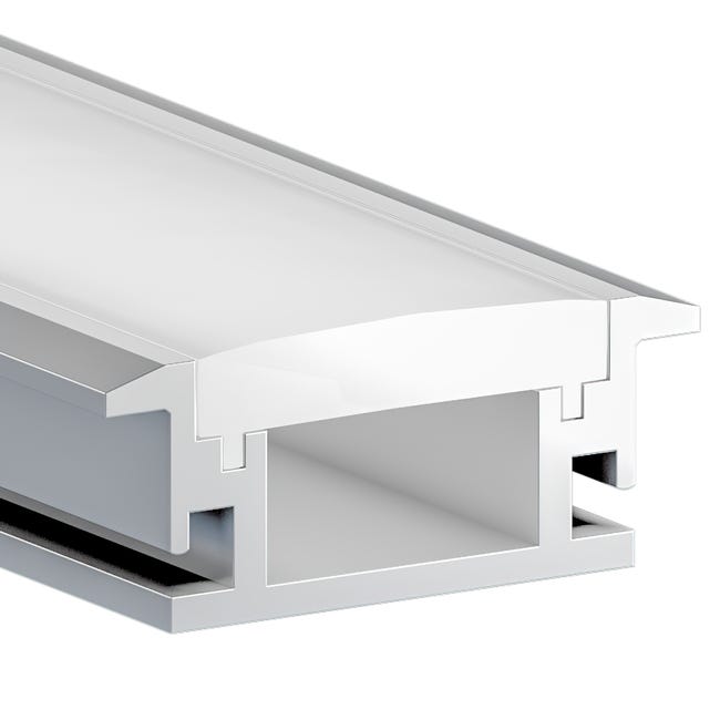 Perfil Aluminio Esquina Difusor Cuadrado Tiras LED