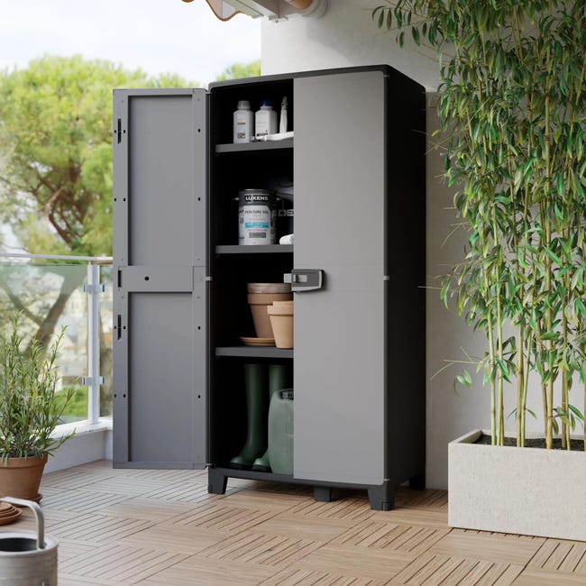 Gulliver Alto XL Keter armario exterior impermeable para jardín 4 estantes