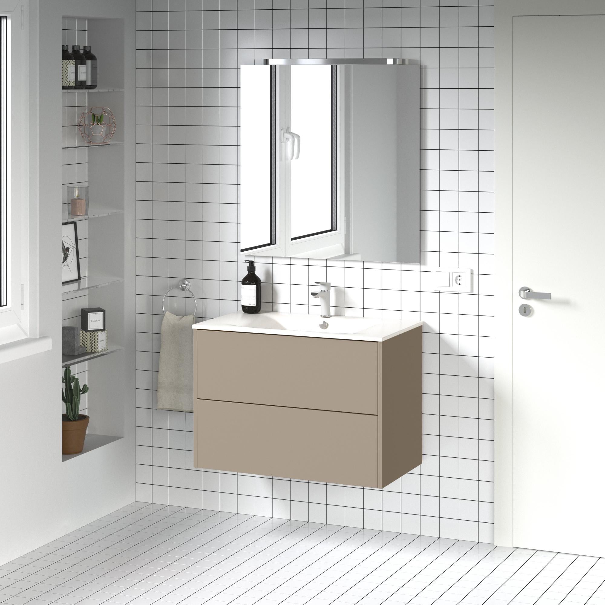 Mueble de baño con lavabo dreams moka 60x45 cm de la marca Sin marca